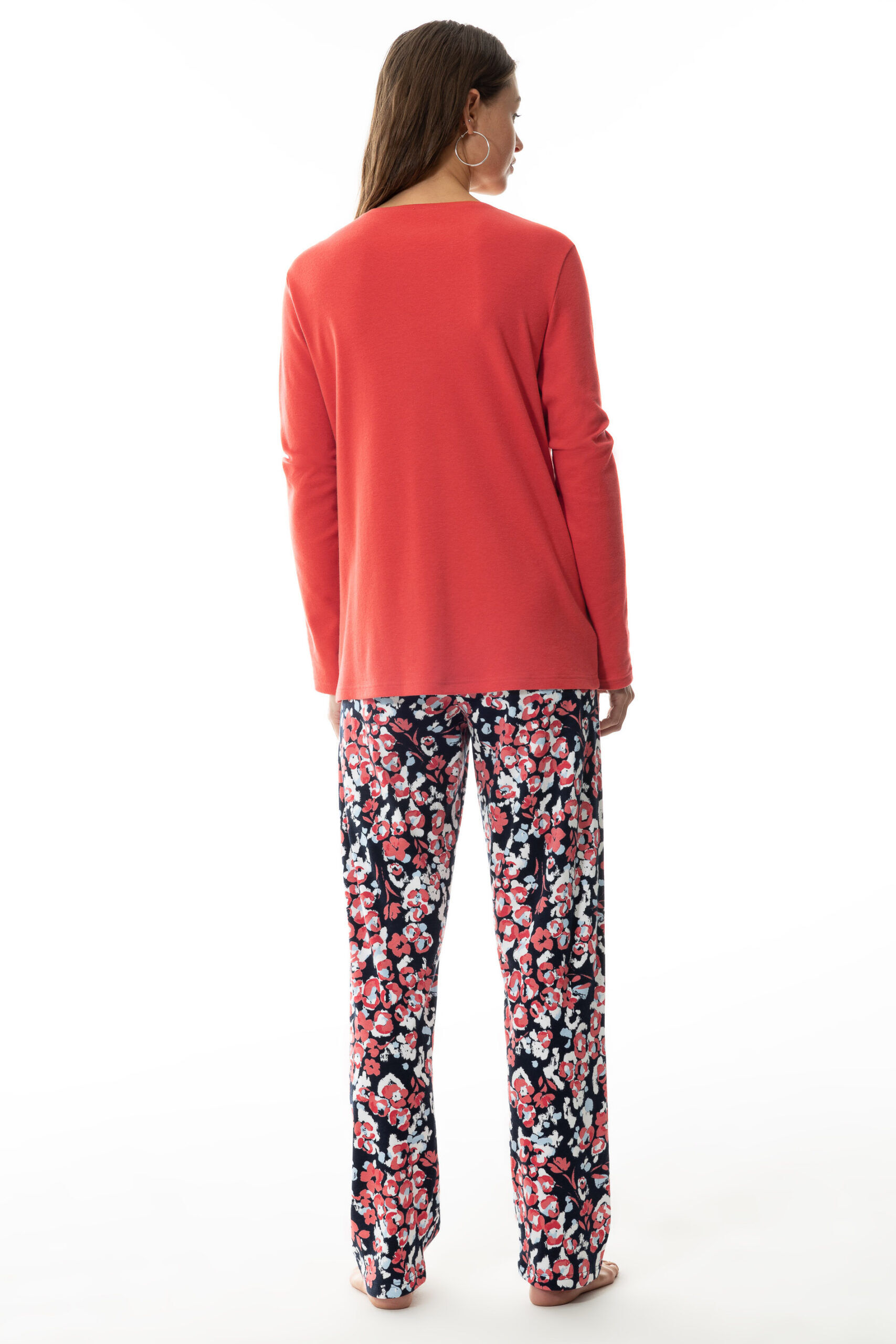 Mey Damen Langarmpyjama 14084 night blue - von hinten