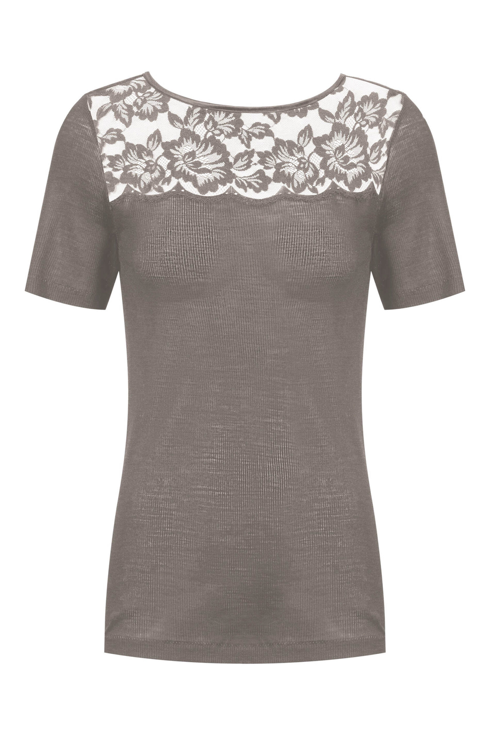 Mey T-Shirt Serie Wool Love deep Taupe - freigestellt