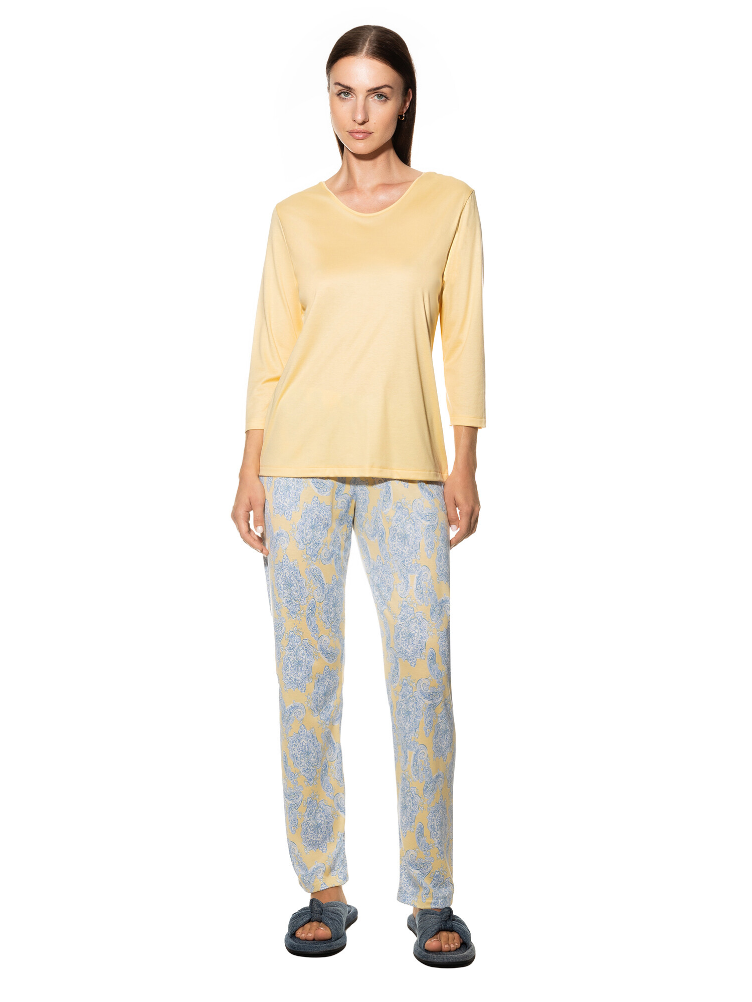 Mey Pyjama 14099 Golden Day - von vorne Mey Pyjama 14099 Golden Day - von vorne
