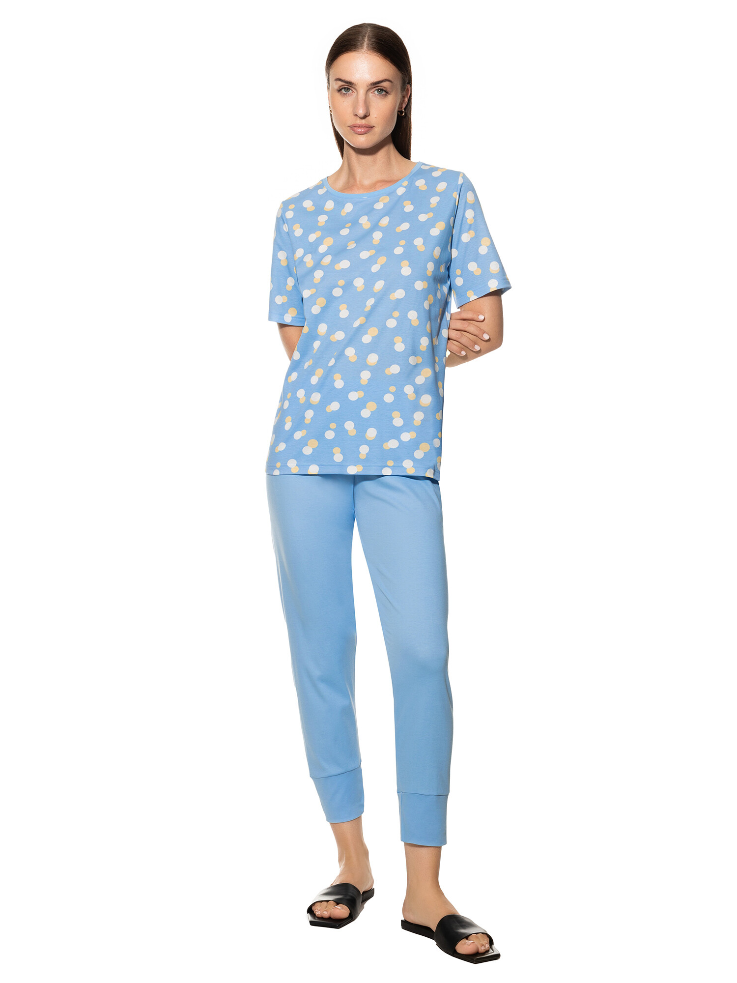Mey 7/8 Pyjama 13223 angel blue -von vorne