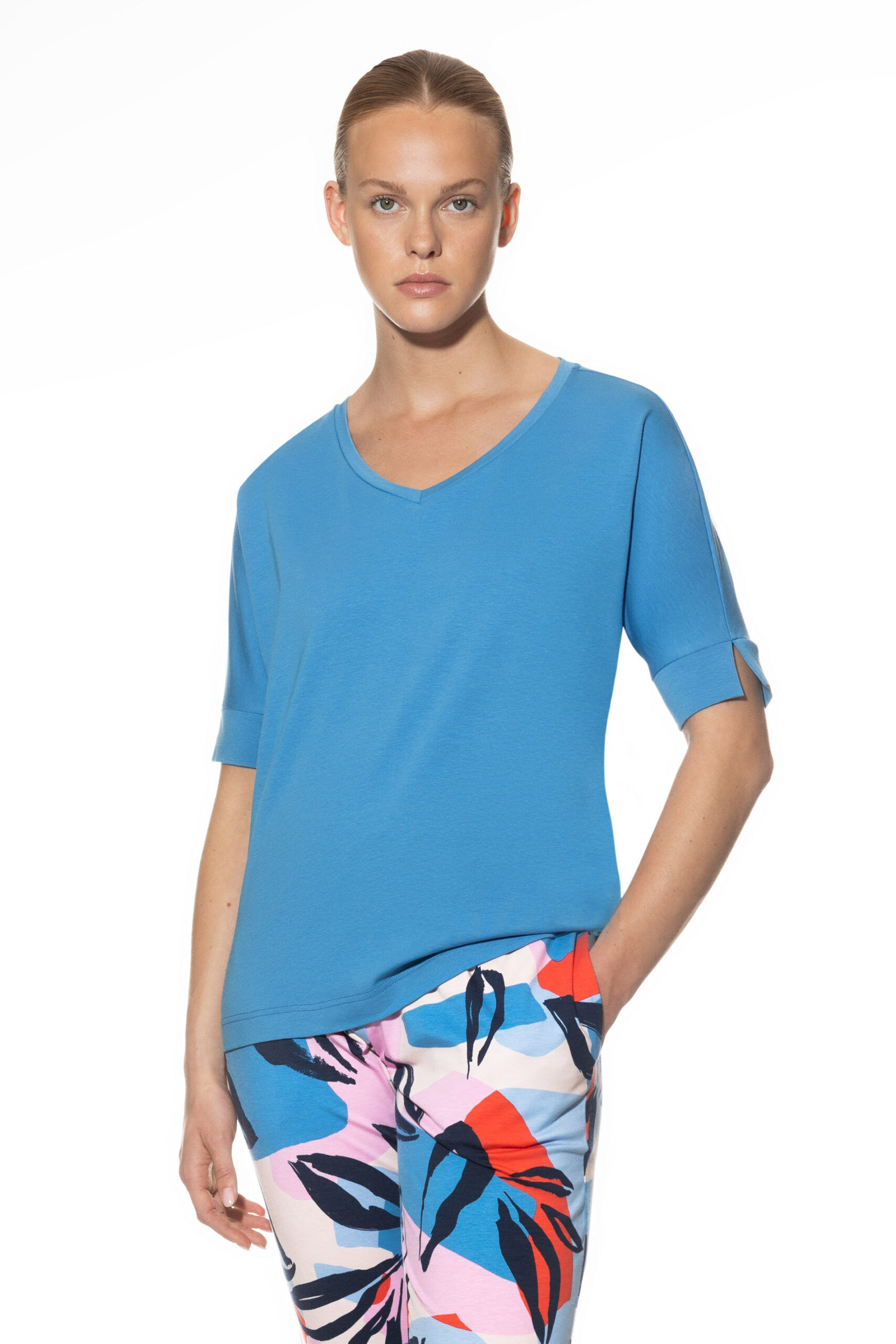 Mey T-Shirt 17738 holiday blue - von vorne Mey T-Shirt 17738 holiday blue - von vorne