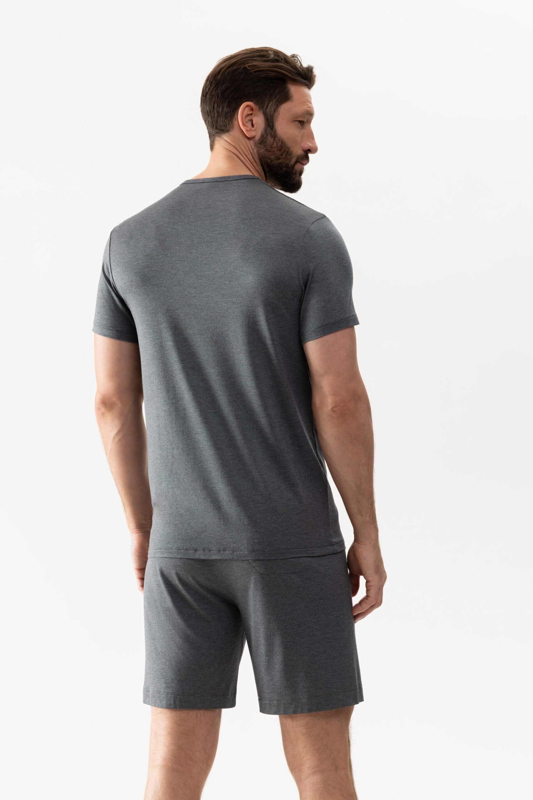 Mey Männer T-Shirt 65630 Quartz Melange - von hinten