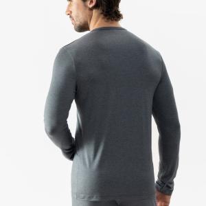 Mey Langarm Shirt 65640 Quartz Melange - von hinten