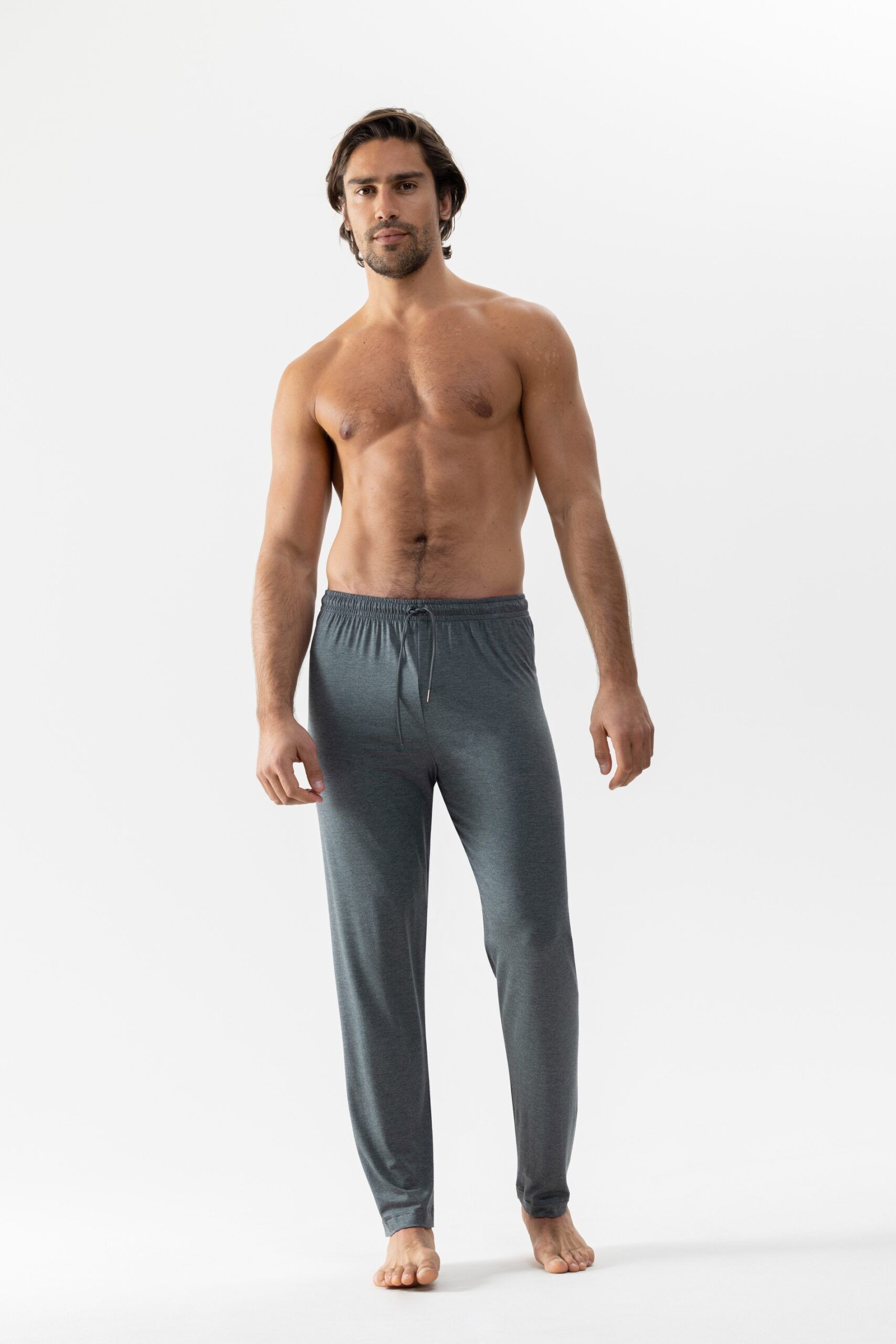 Mey Männer Hose lang 65661 quartz melange - von vorne