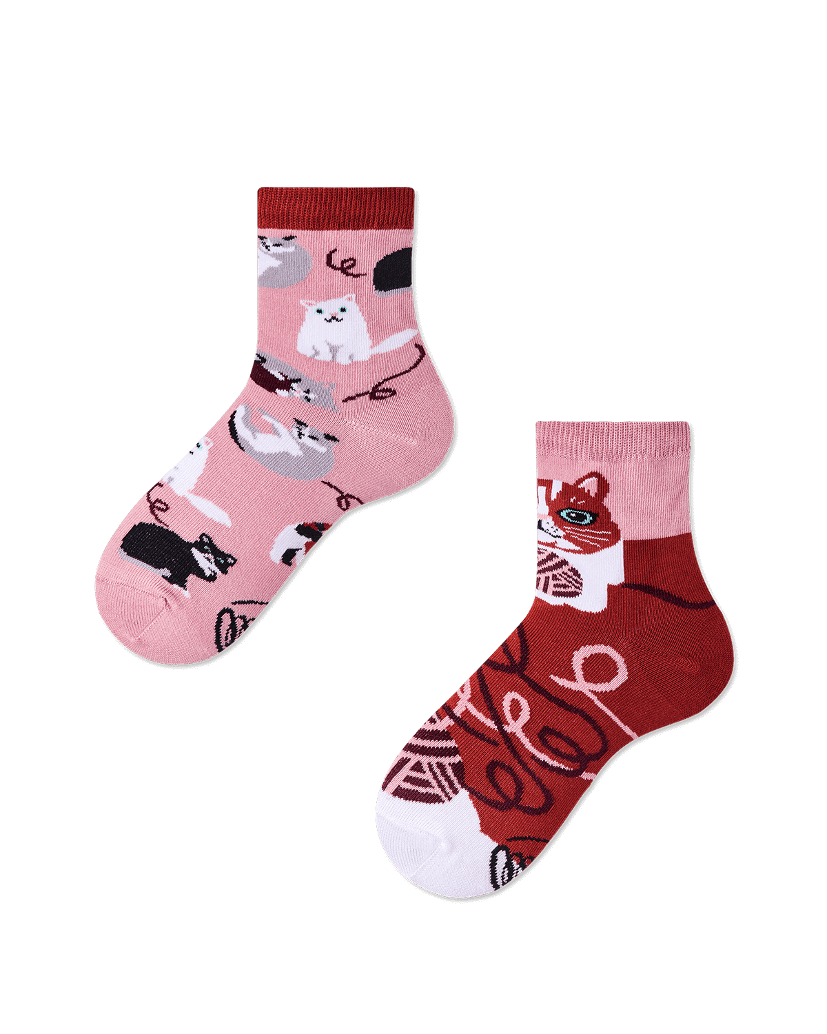 Many Mornings Kids Playful Cat Katzen Motiv Socken Many Mornings Kids Playful Cat Katzen Motiv Socken