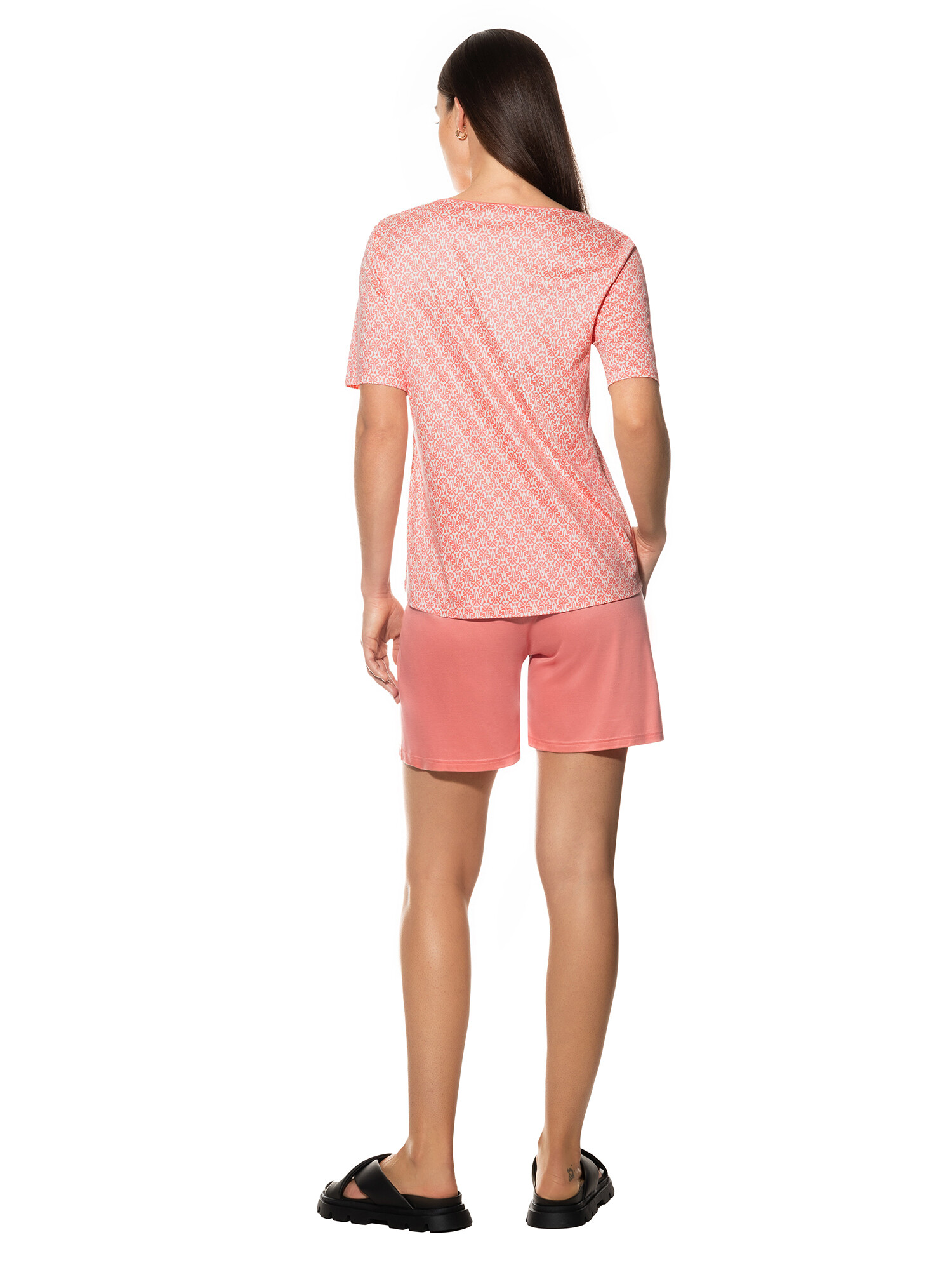 Mey Damenpyjama kurz 132245 Cherry Punch - von hinten