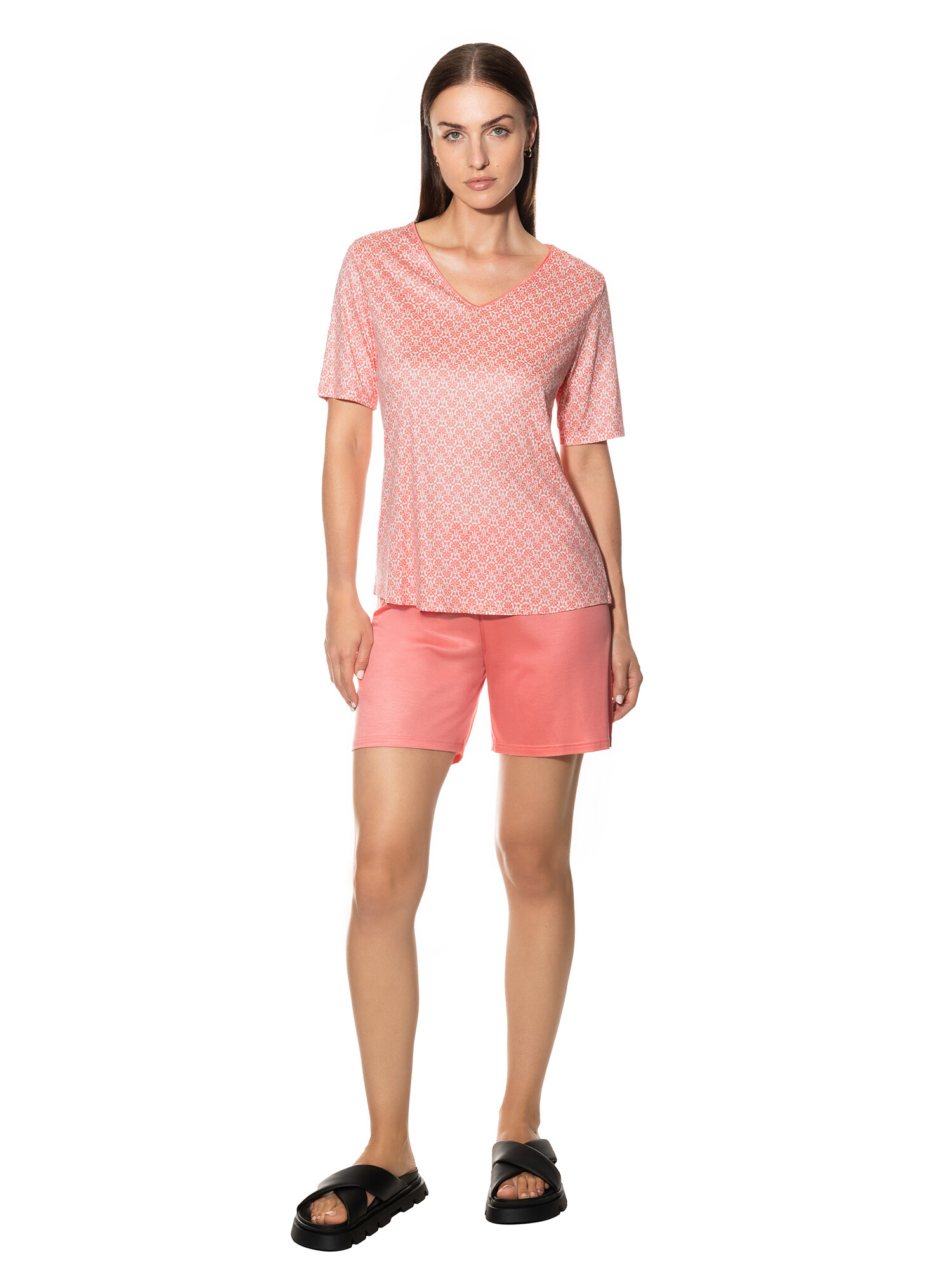 Mey Damenpyjama kurz 132245 Cherry Punch - von vorne