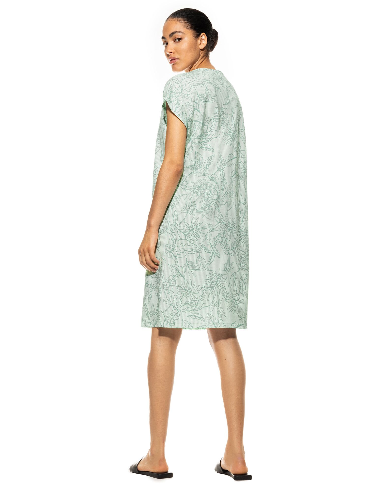 Mey Kurzarm Nachthemd 11573 Frozen Mint - von hinten