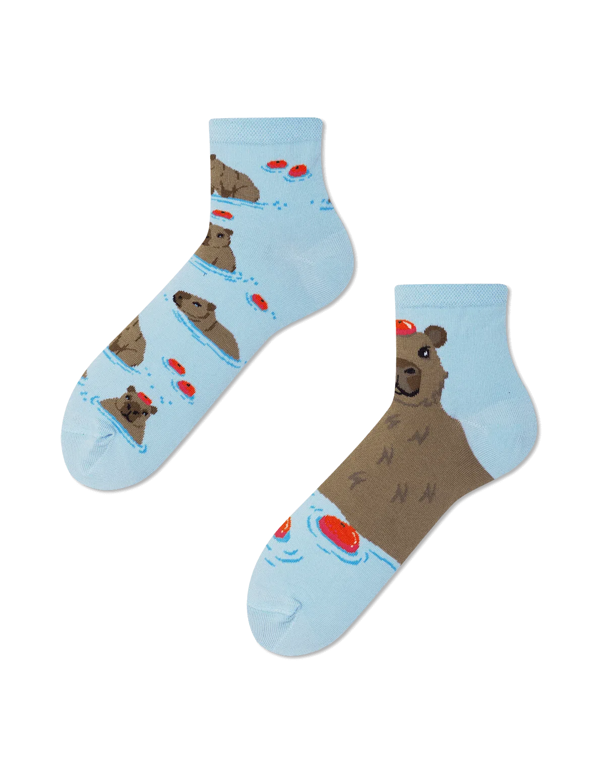 Many Mornings Quarter Capybara Motiv Socken