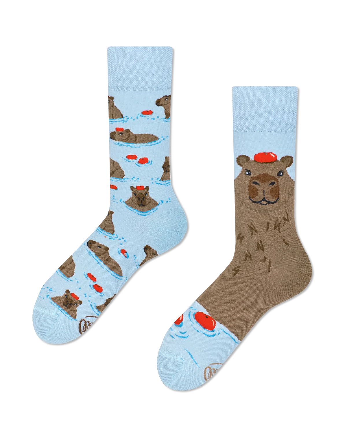 Many Mornings Socken Capybara links Many Mornings Socken Capybara links