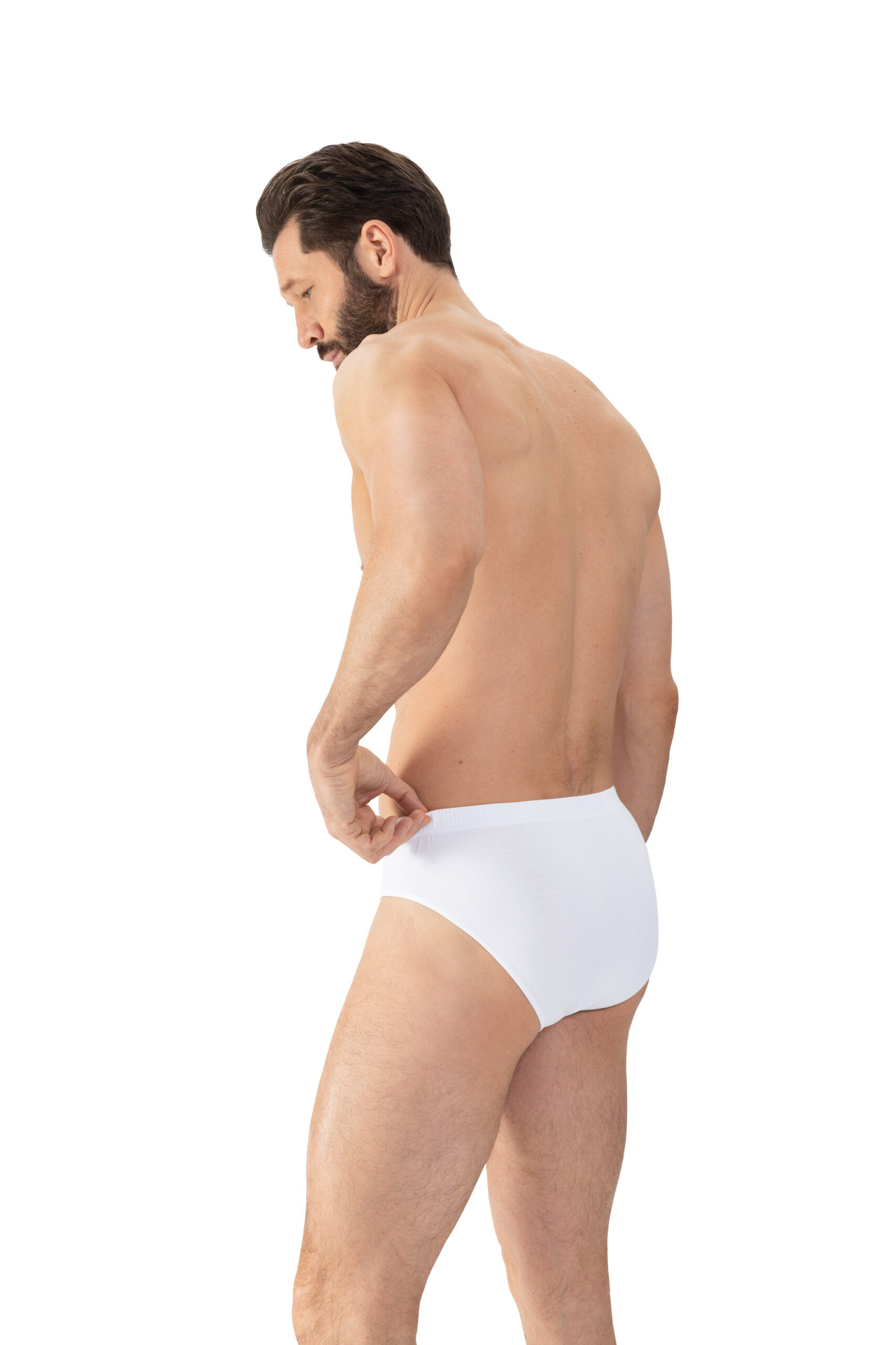 Mey Herren Jazz-Pants Comfort Cotton 38146 weiß - von hinten