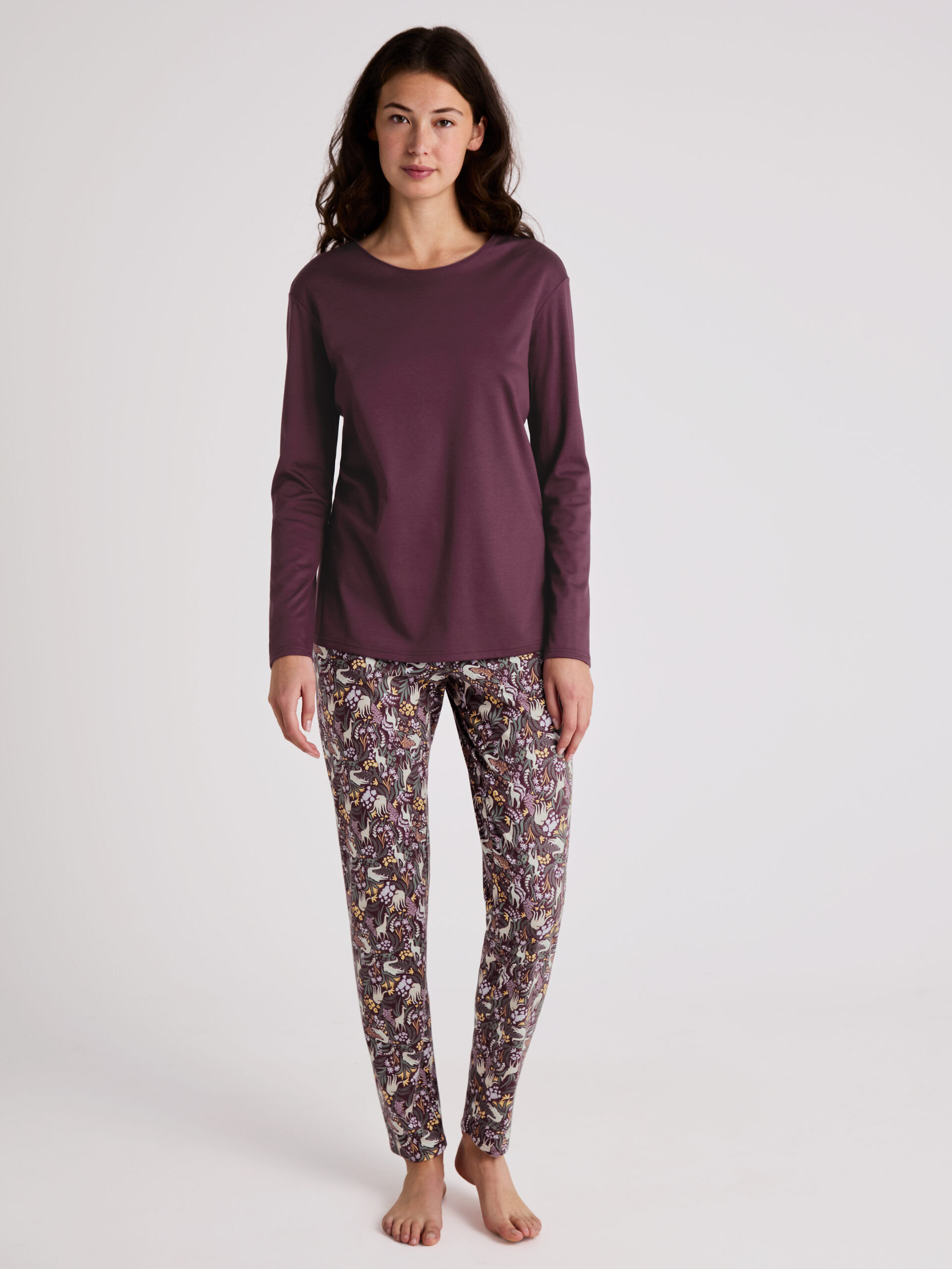 Calida Damenpyjama 46253 Port Royal Red - von vorne