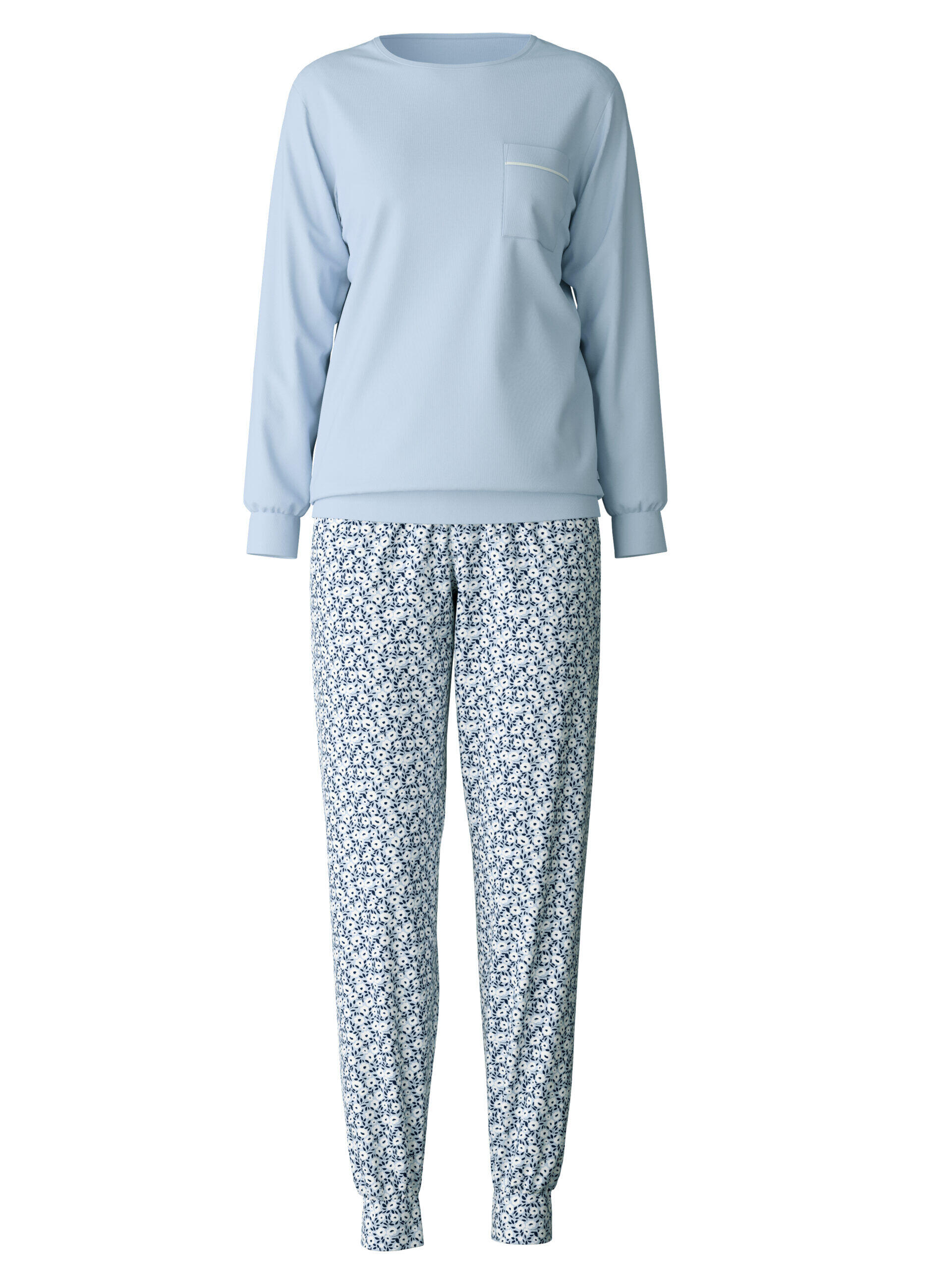 Calida Damn Bündchenpyjama 42338 Arctic Ice