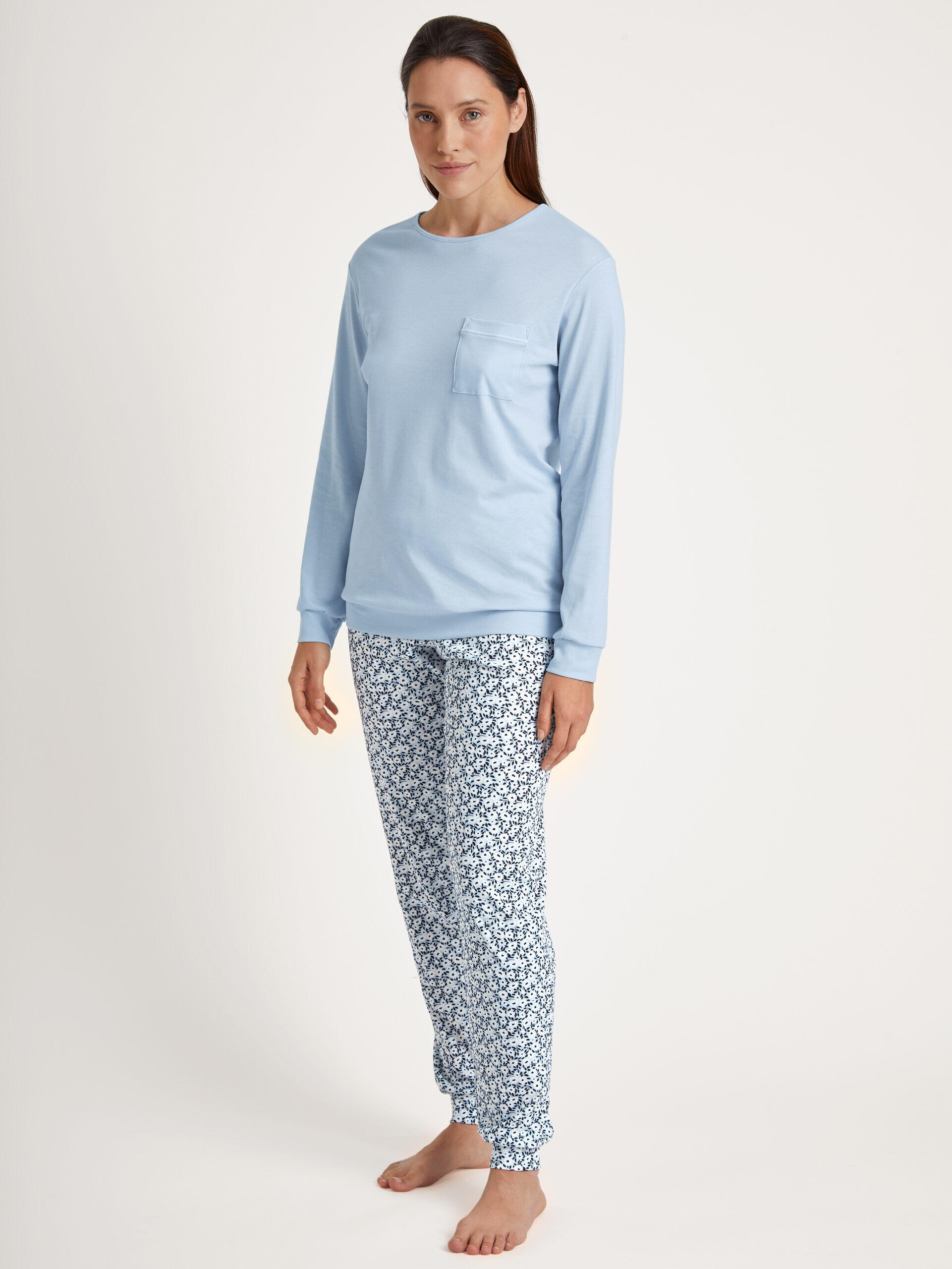 Calida Damn Bündchenpyjama 42338 Arctic Ice - von vorne