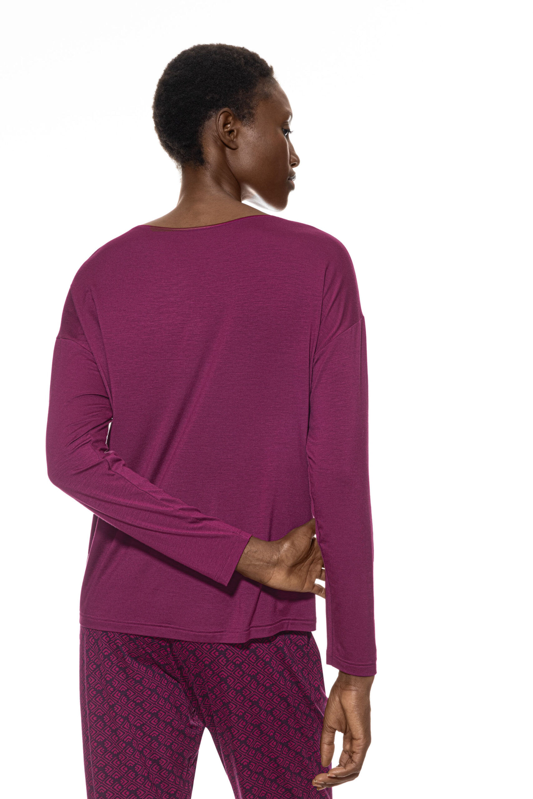 Mey T-Shirt Langarm 1210017 Barbados Cherry - von hinten