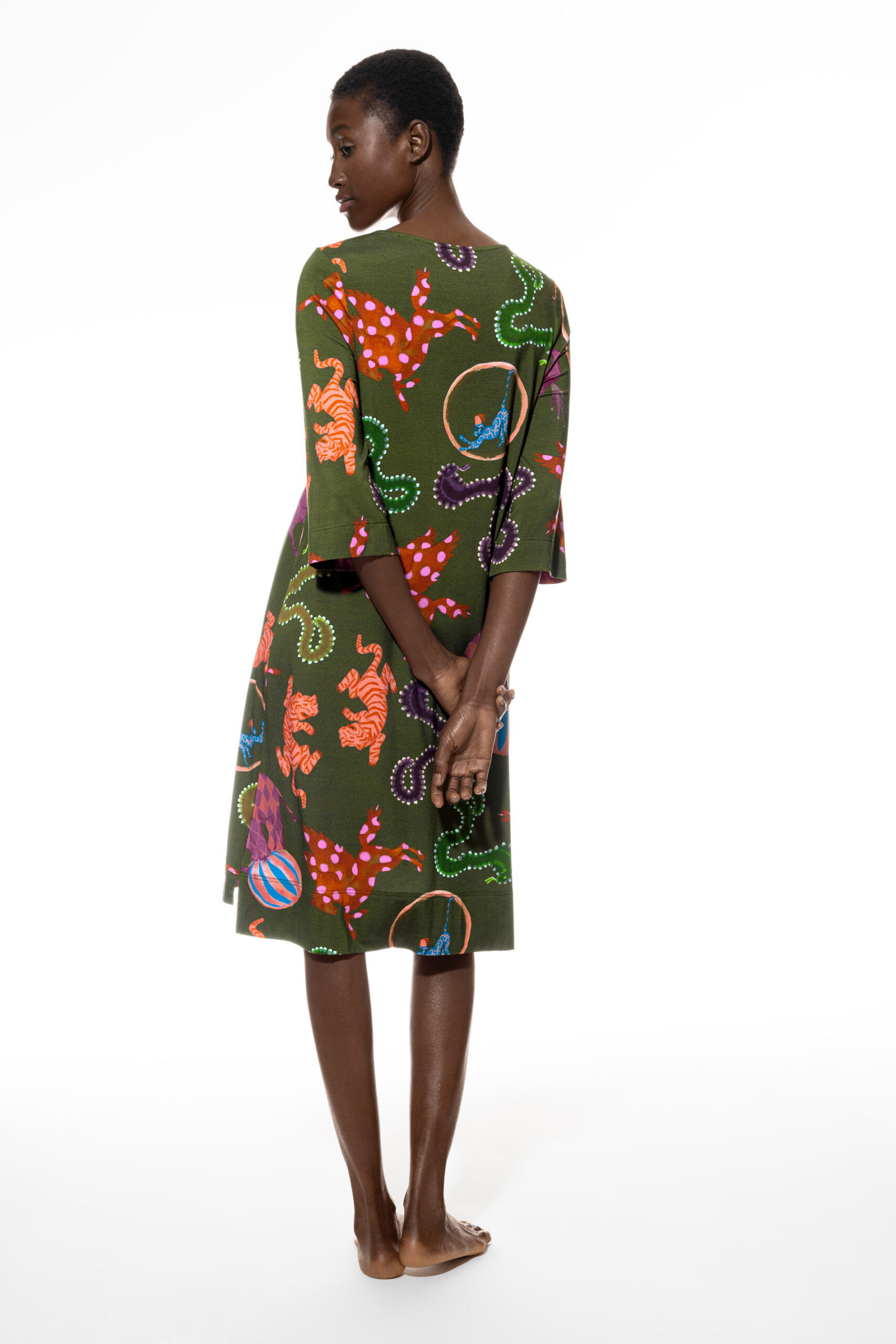 Mey Langarm Nachthemd 1230023 Pineforest - von hinten