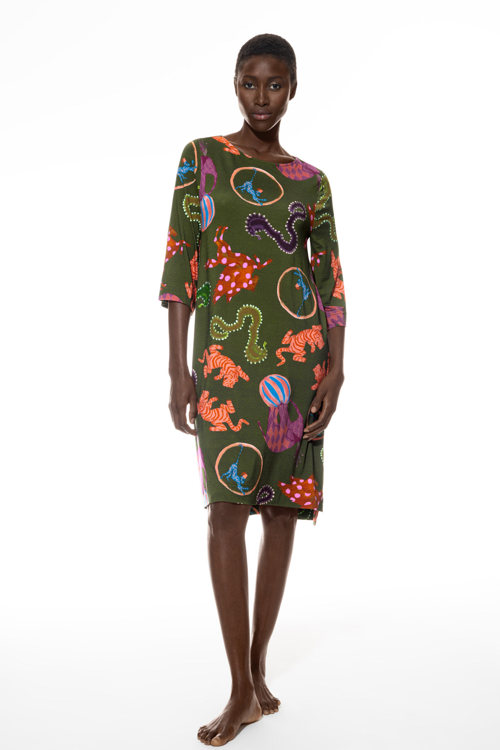 Mey Langarm Nachthemd 1230023 Pineforest - von vorne