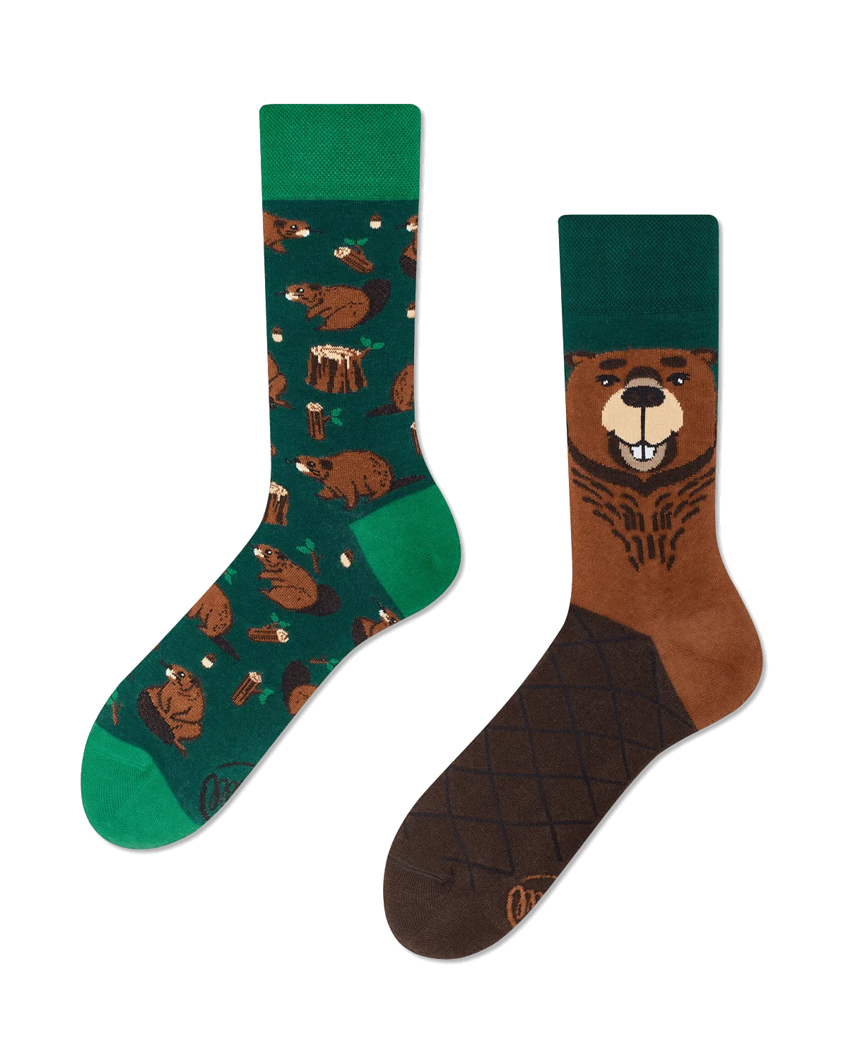 Many Mornings Socken Beaverly Heels Biber Motiv Socken