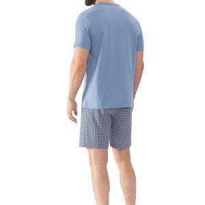 Mey Herren Pyjama kurz 2240009 Blue Dusk - von hinten