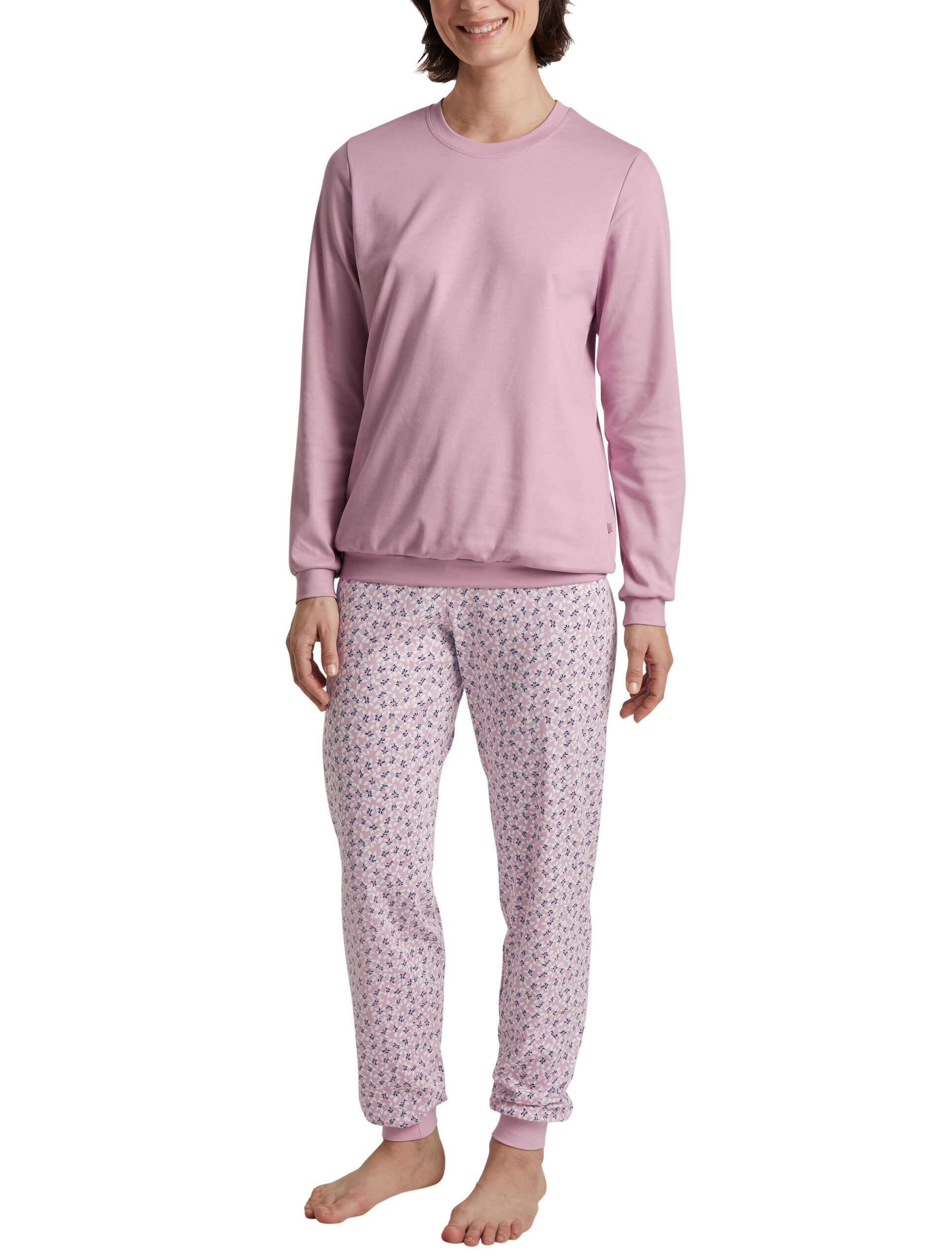 Calida Damen Bündchenpyjama Fragrant Lilac vorne