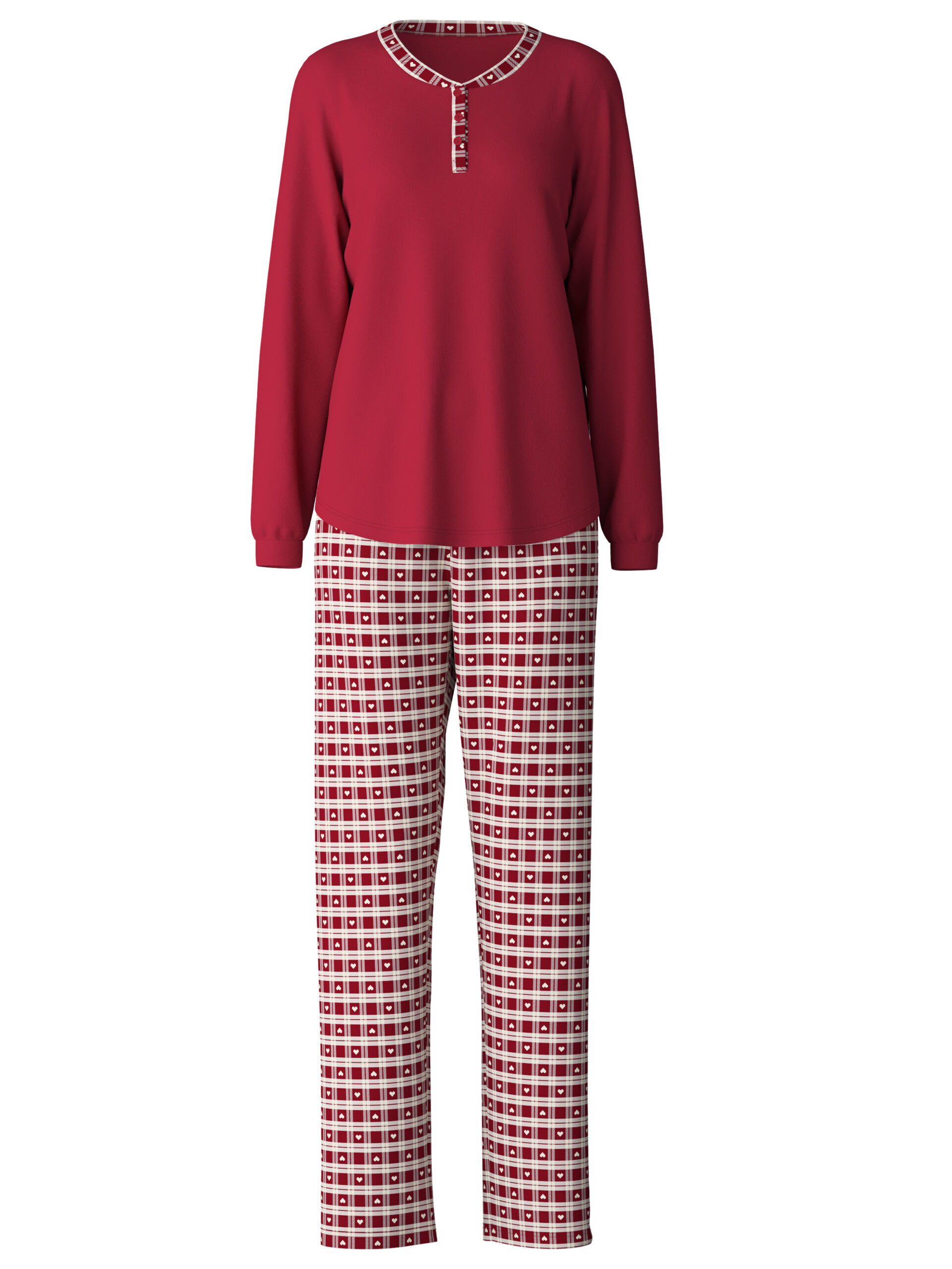 Calida-Damenpyjama-41495-Rio-Red-plain-scaled|Calida41495RioRed Calida Damenpyjama Rio Red plain
