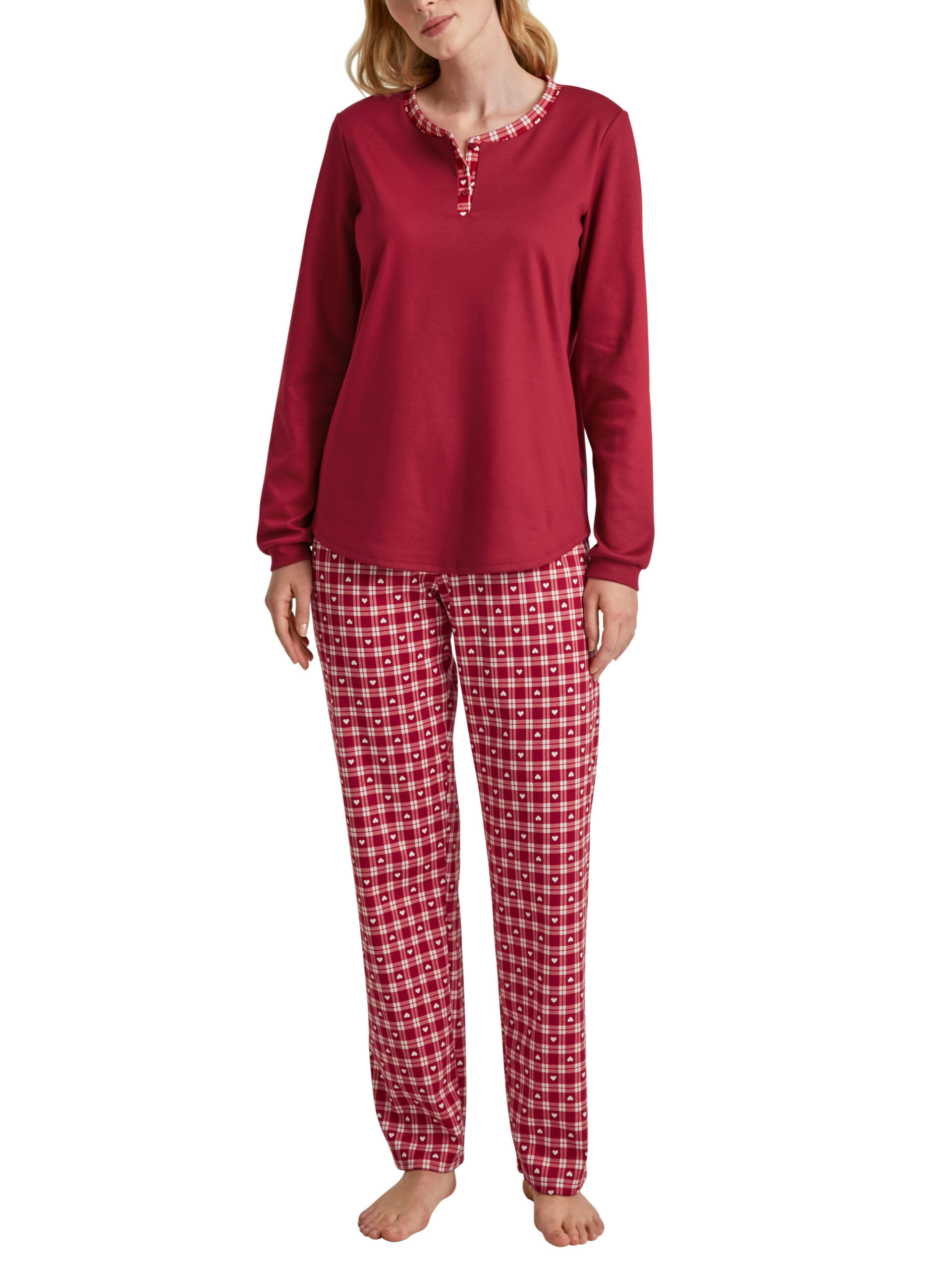 Calida-Damenpyjama-41495-Rio-Red-vorne-scaled|Calida41495RioRed Calida Damenpyjama Rio Red vorne