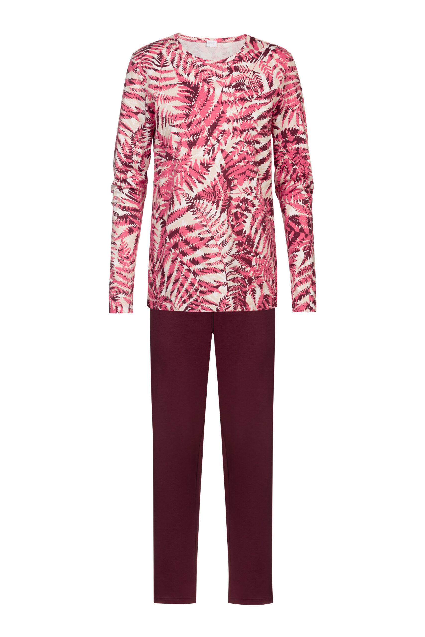 Mey Damenpyjama Langarm French Fuchsia plain