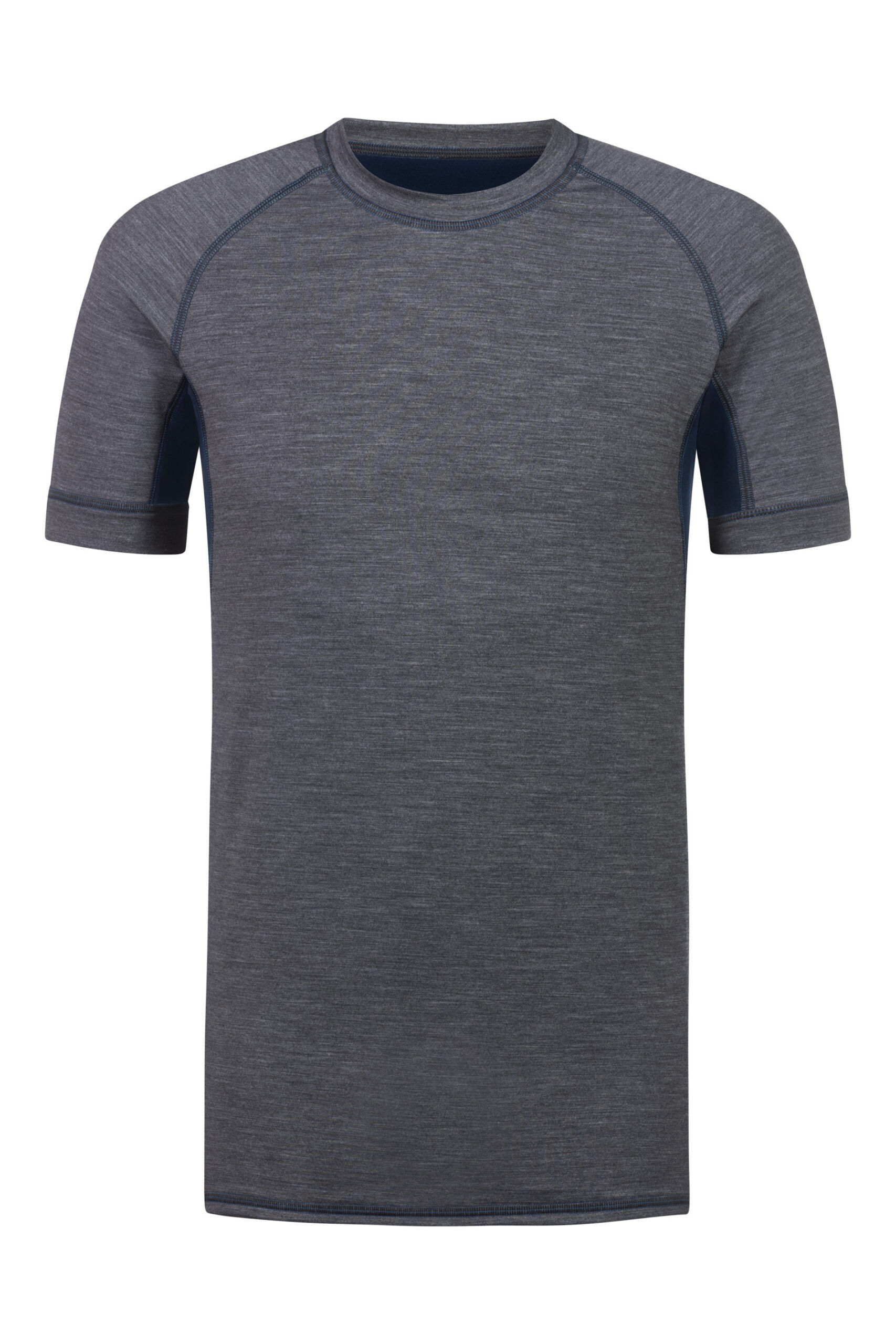 Mey Herren T-Shirt Indigo Melange plain