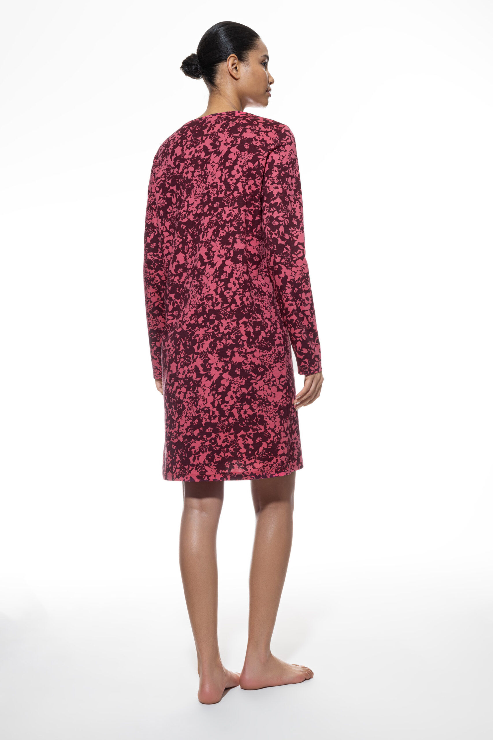 Mey Langarm Nachthemd French Fuchsia hinten