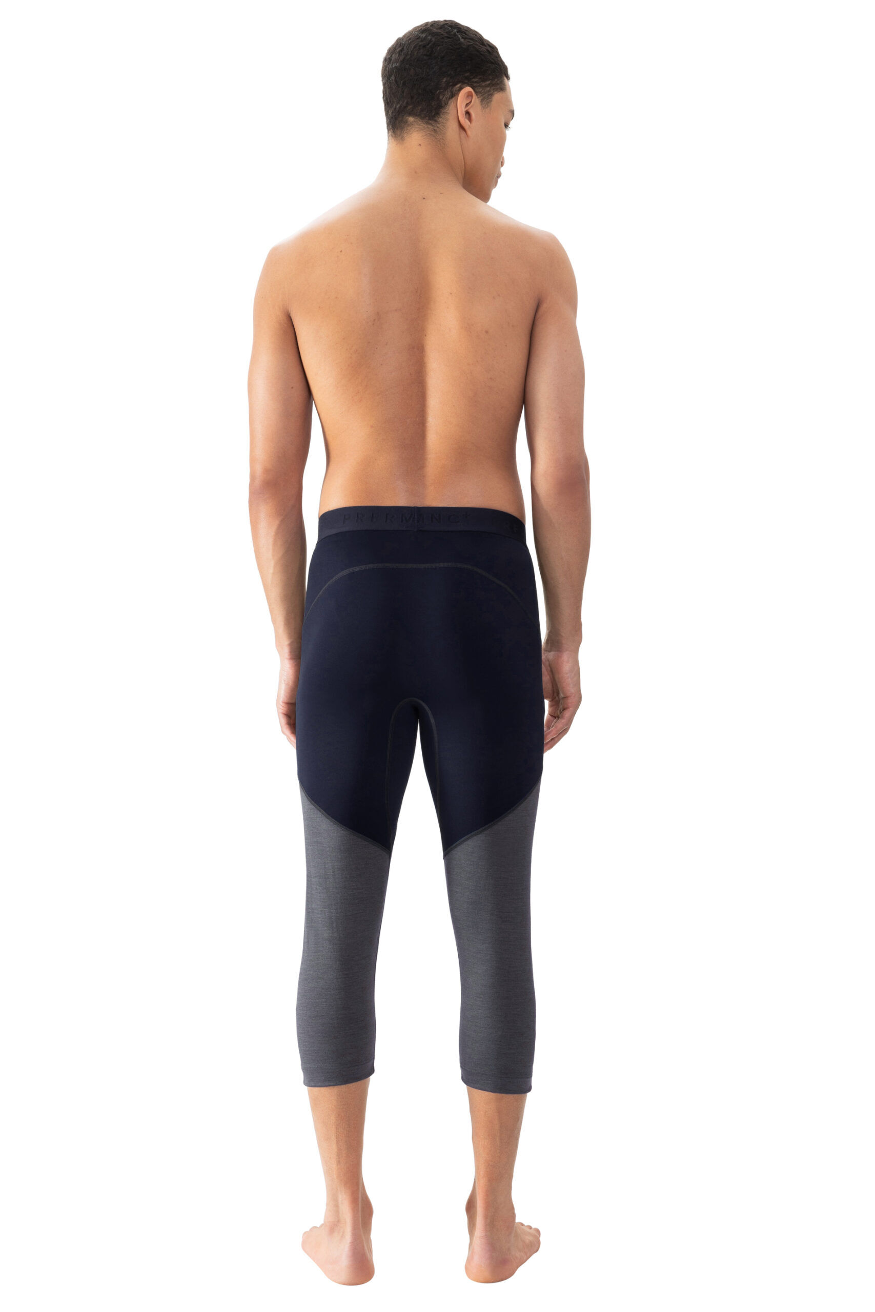 Mey Long John Indigo Melange hinten