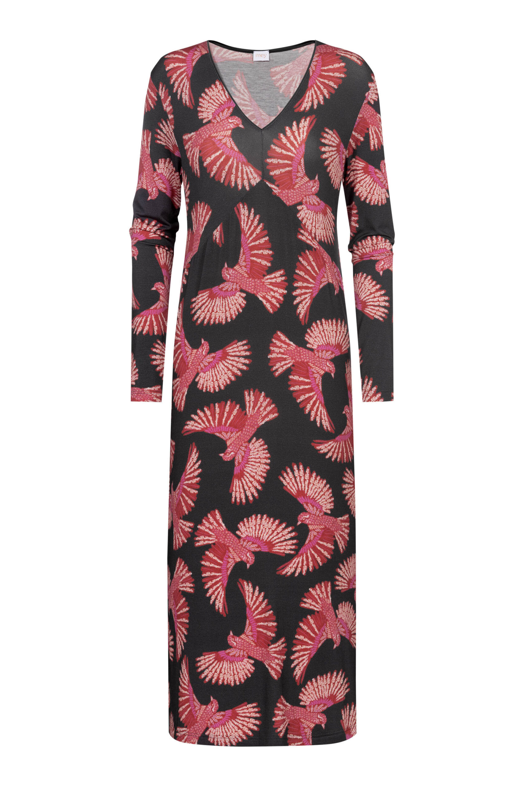 Mey Nachthemd Langarm Thunder Grey plain