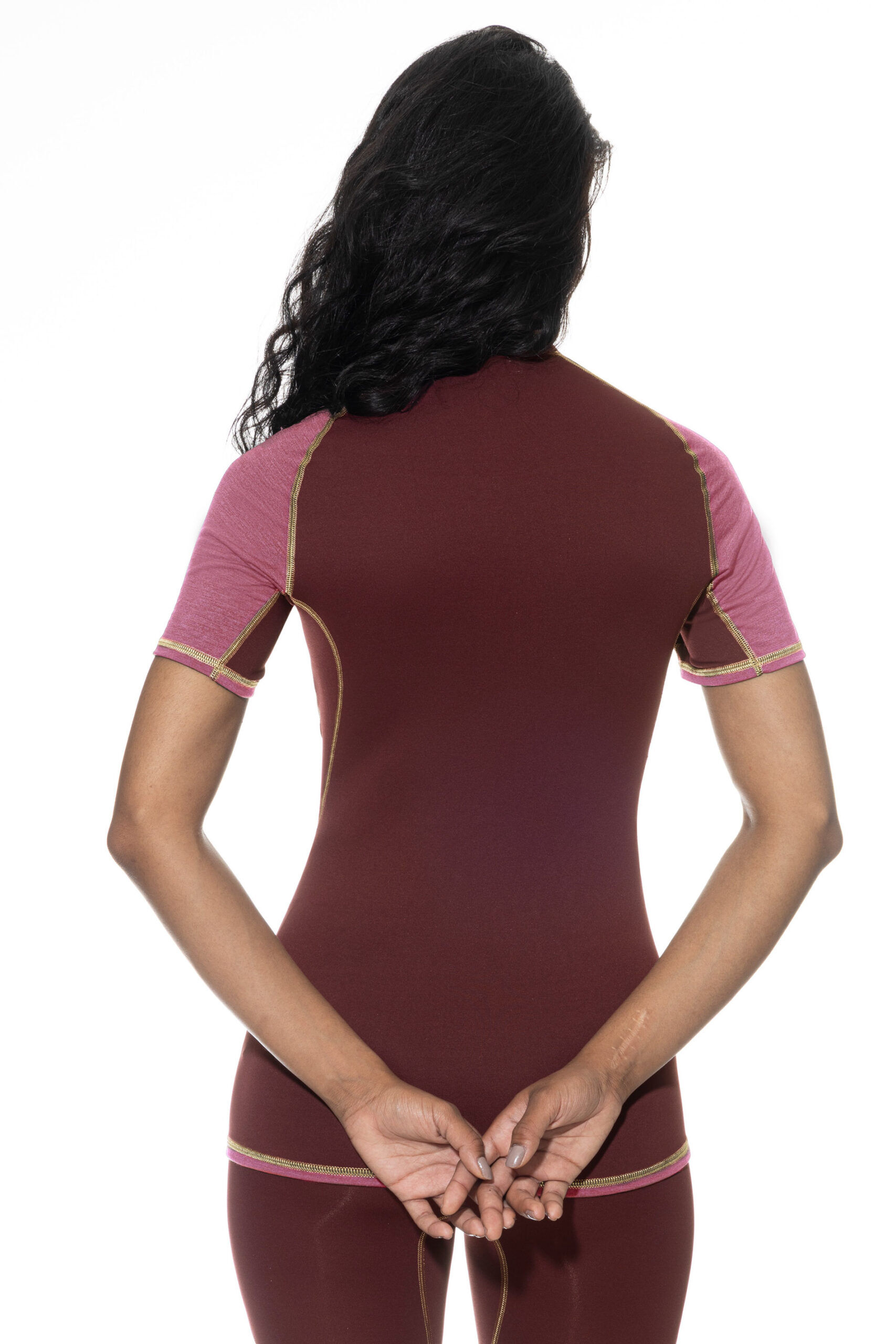 Mey T-Shirt Serie PRFRMNC+ energetic red melange hinten