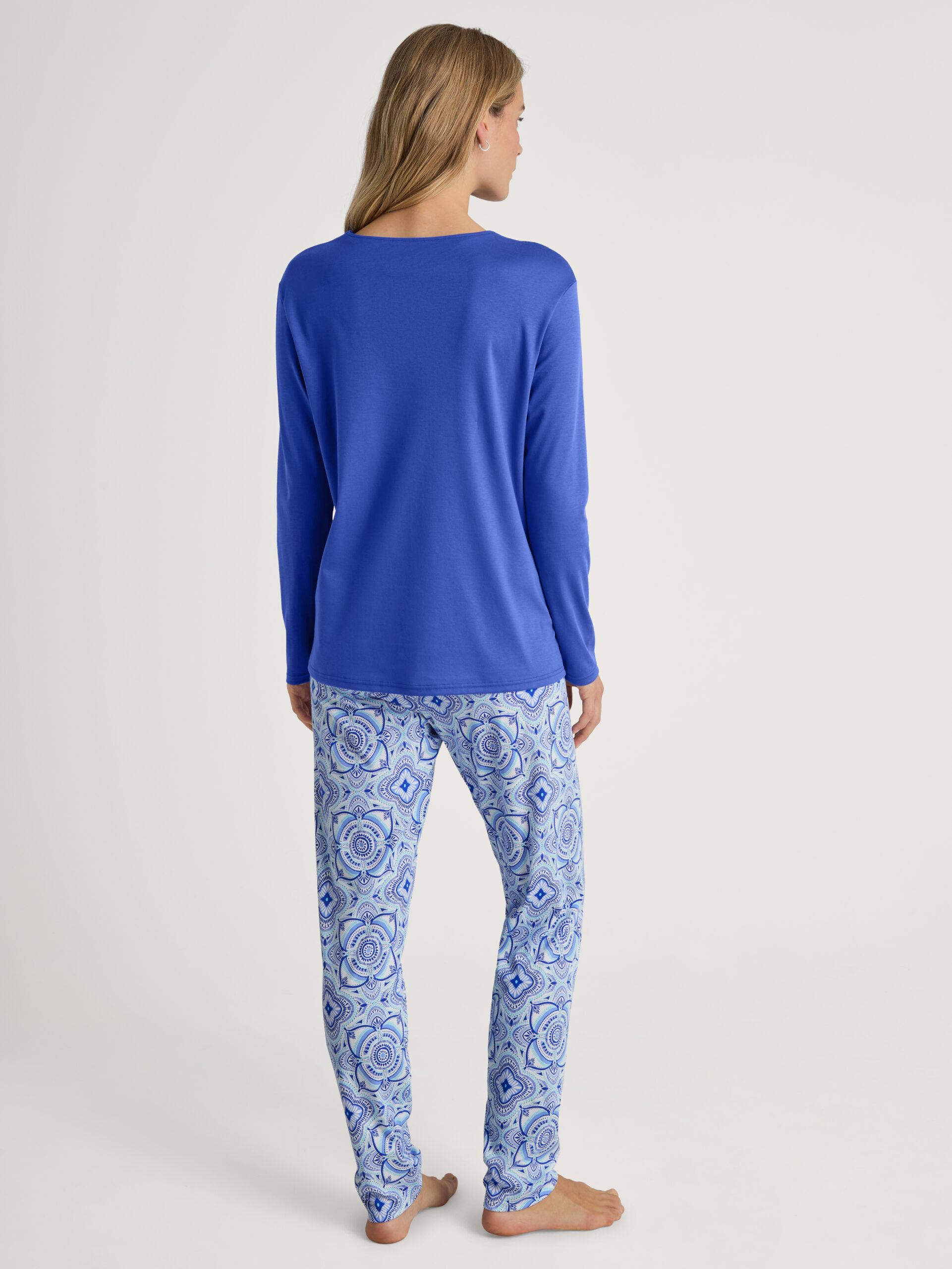 Calida Damen Pyjama 46253 Dazzling Blue hinten