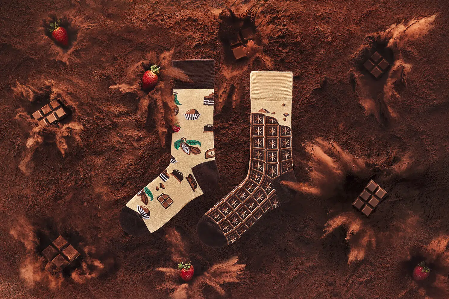 Many-Mornings-Socken-Chocolate-Time-im-Bild|ManyMSockenChocolateTime Many Mornings Socken Chocolate Time im Bild