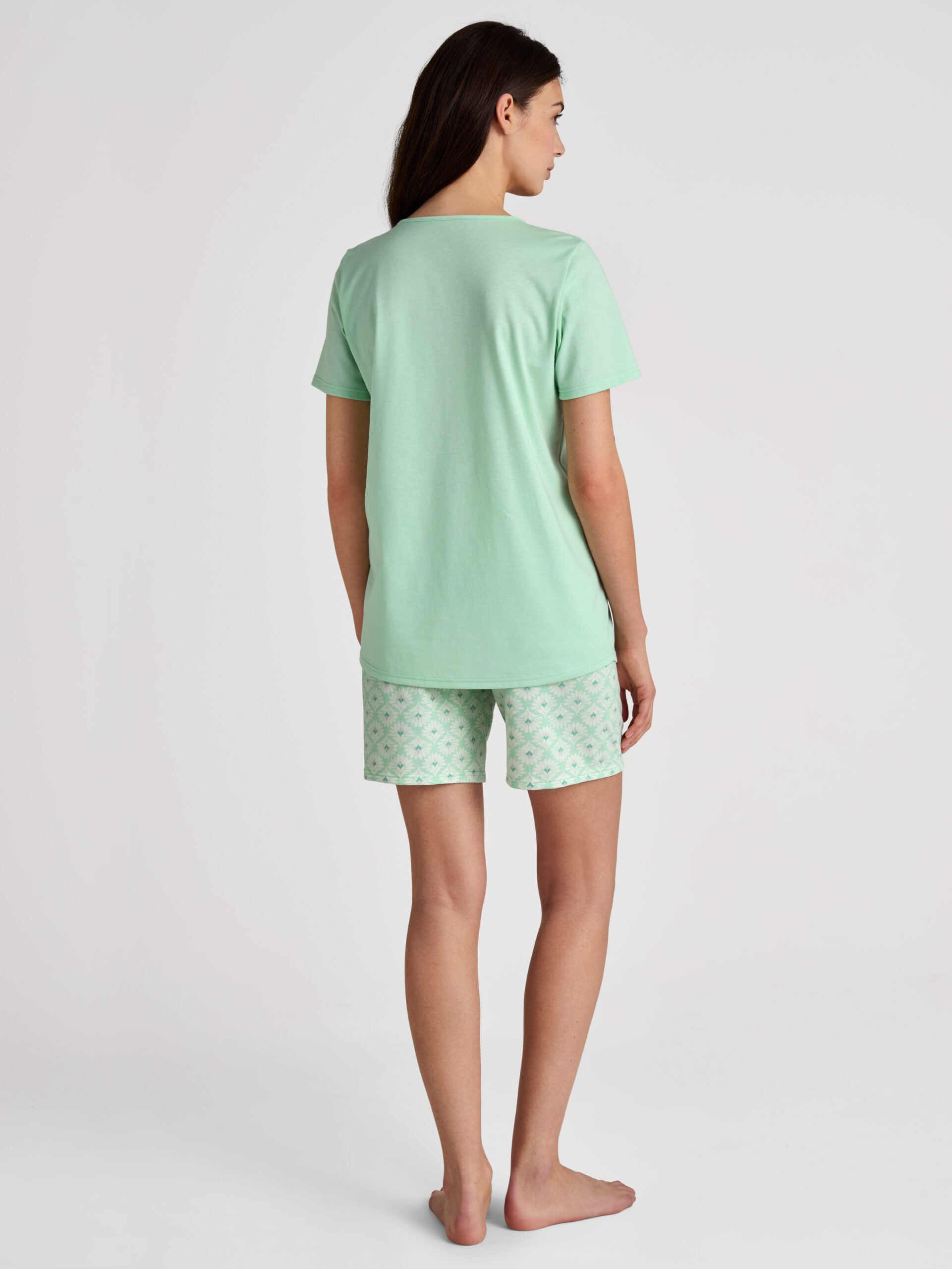 Calida Damen Kurzpyjama 46254 Soft Green hinten