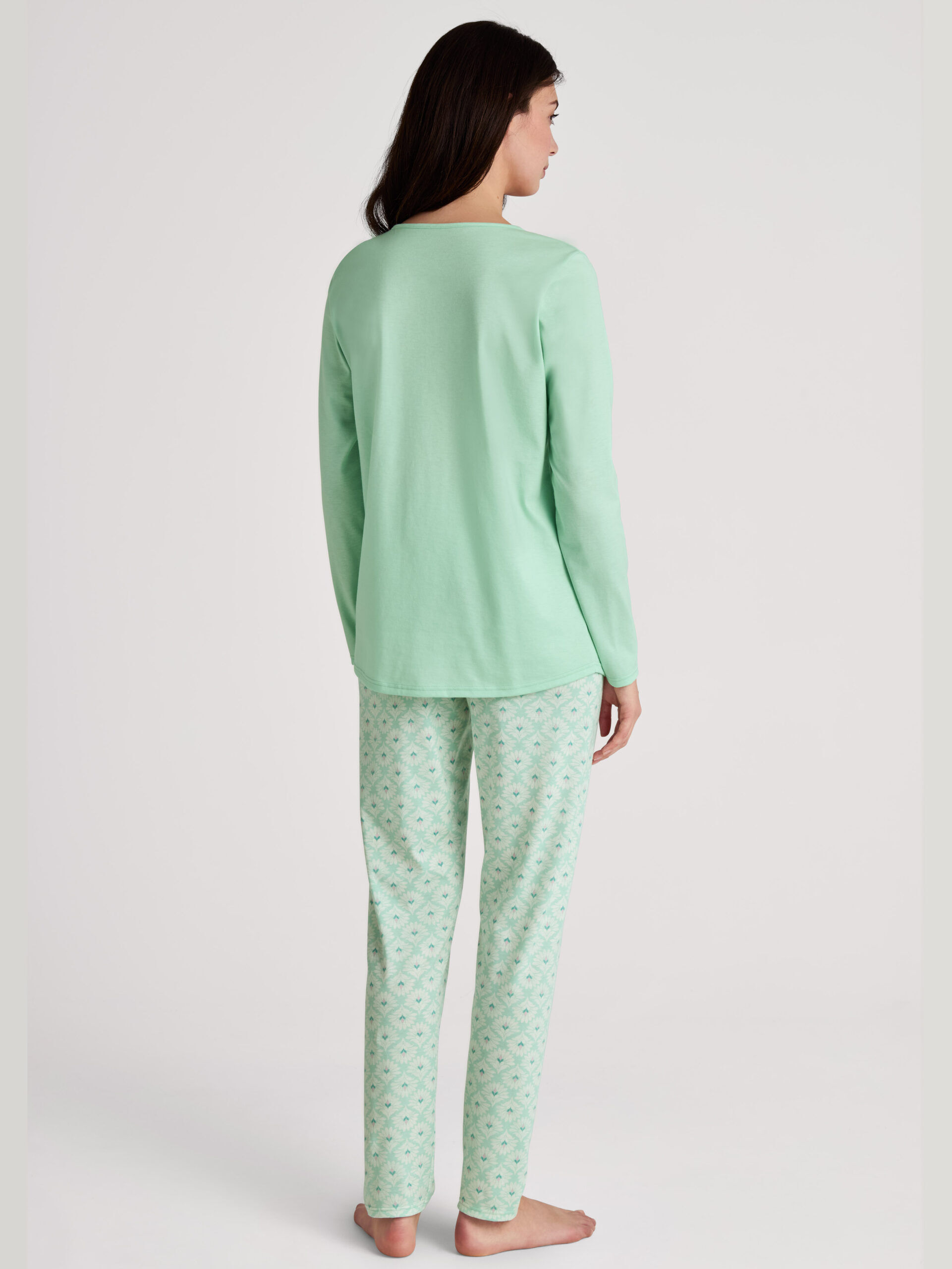 Calida Damenpyjama 46454 Soft Green hinten