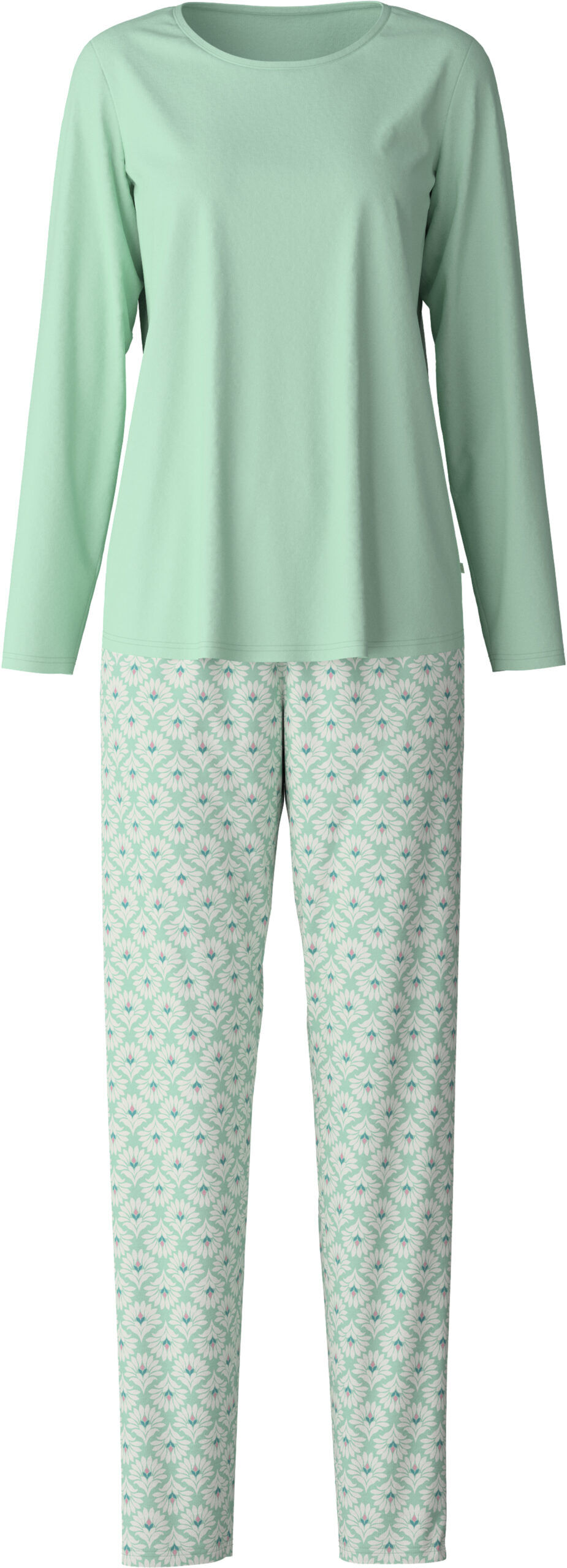 Calida Damenpyjama 46454 Soft Green plain