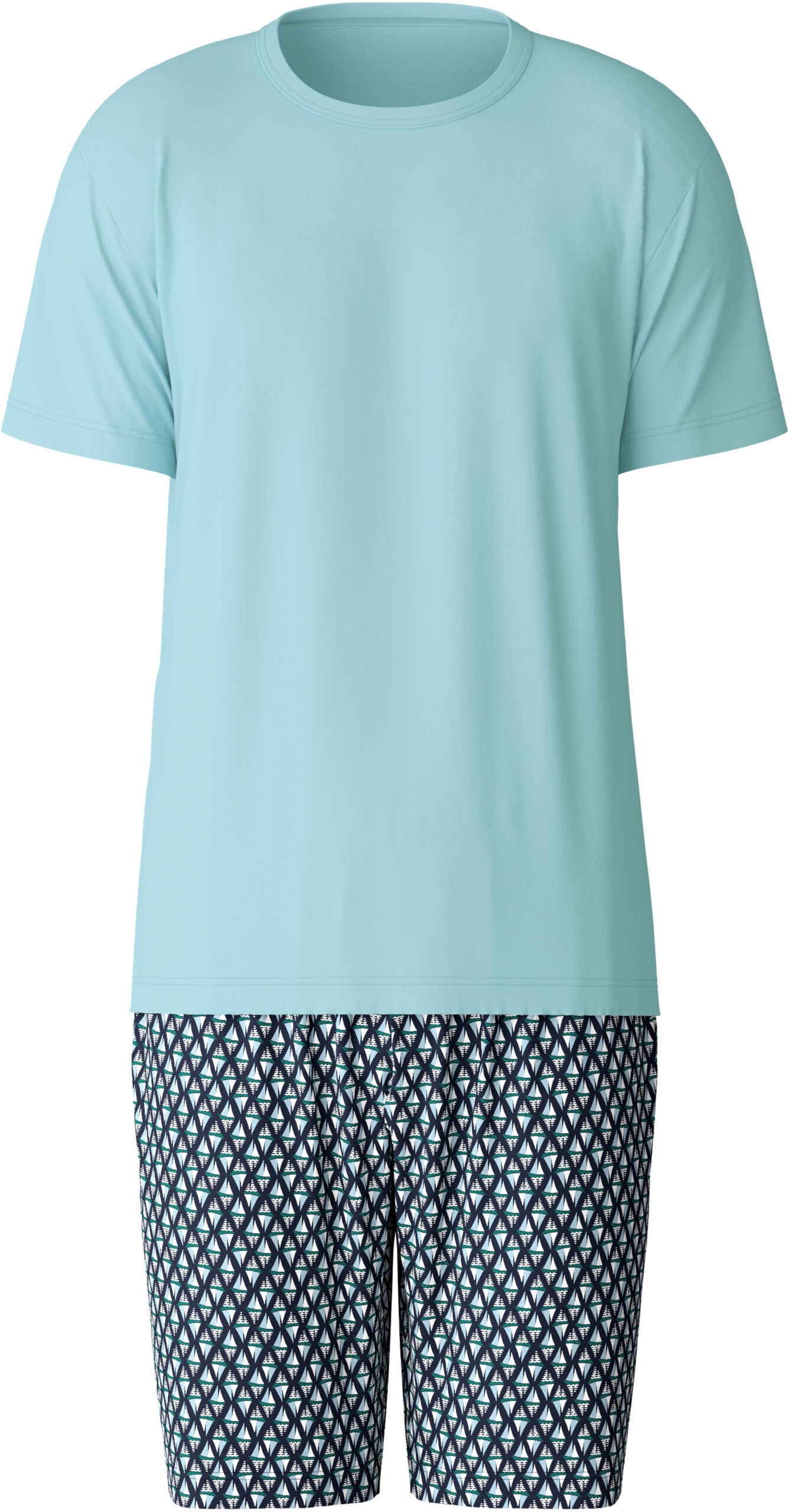 Calida Herren Kurzpyjama 46082 Aquamarin plain