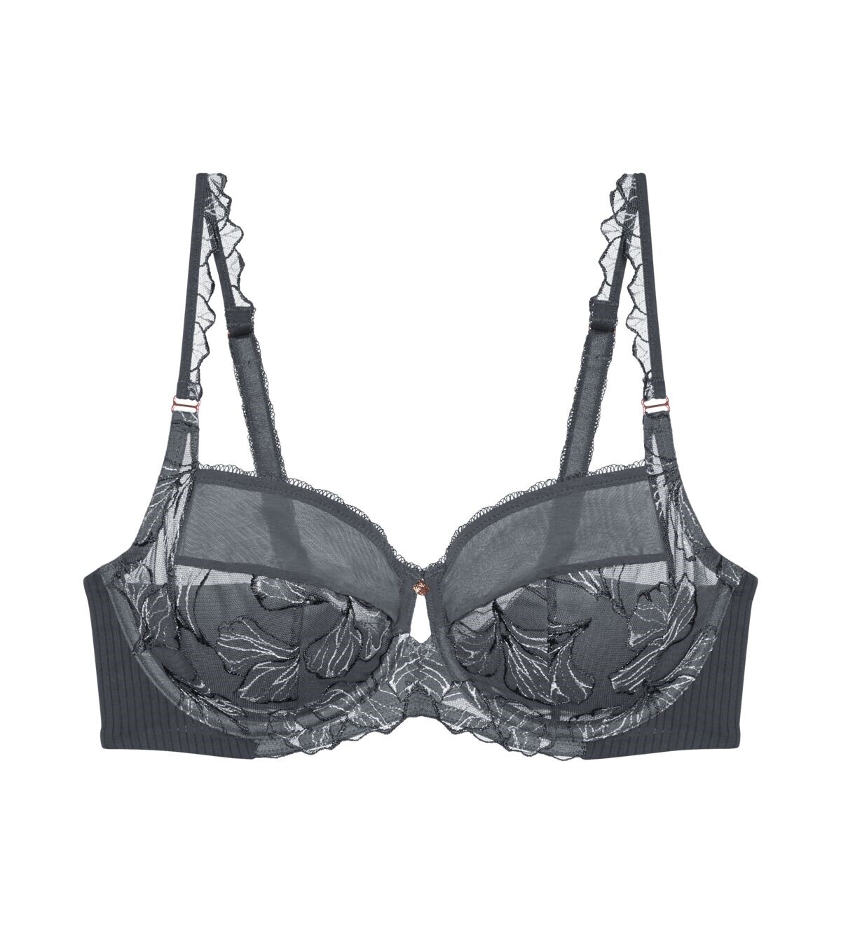 Triumph-Buegel-BH-Wild-Iris-Florale-10222225-Anthrazit-plain|Triumph10222225Anthrazit Triumph Bügel-BH Wild Iris Florale 10222225 Anthrazit plain