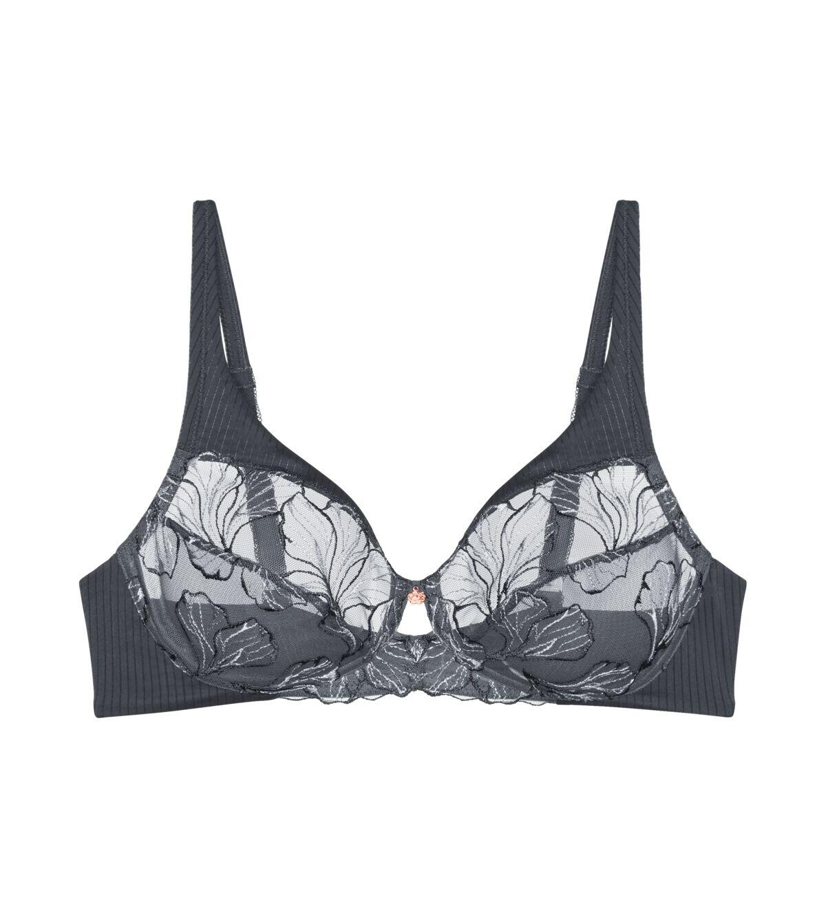 Triumph bügelloser BH Wild Iris Florale 10222220 Anthrazit