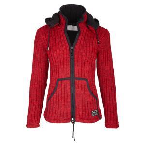 THC Schafwoll Strickjacke rot (Modell 715) 
