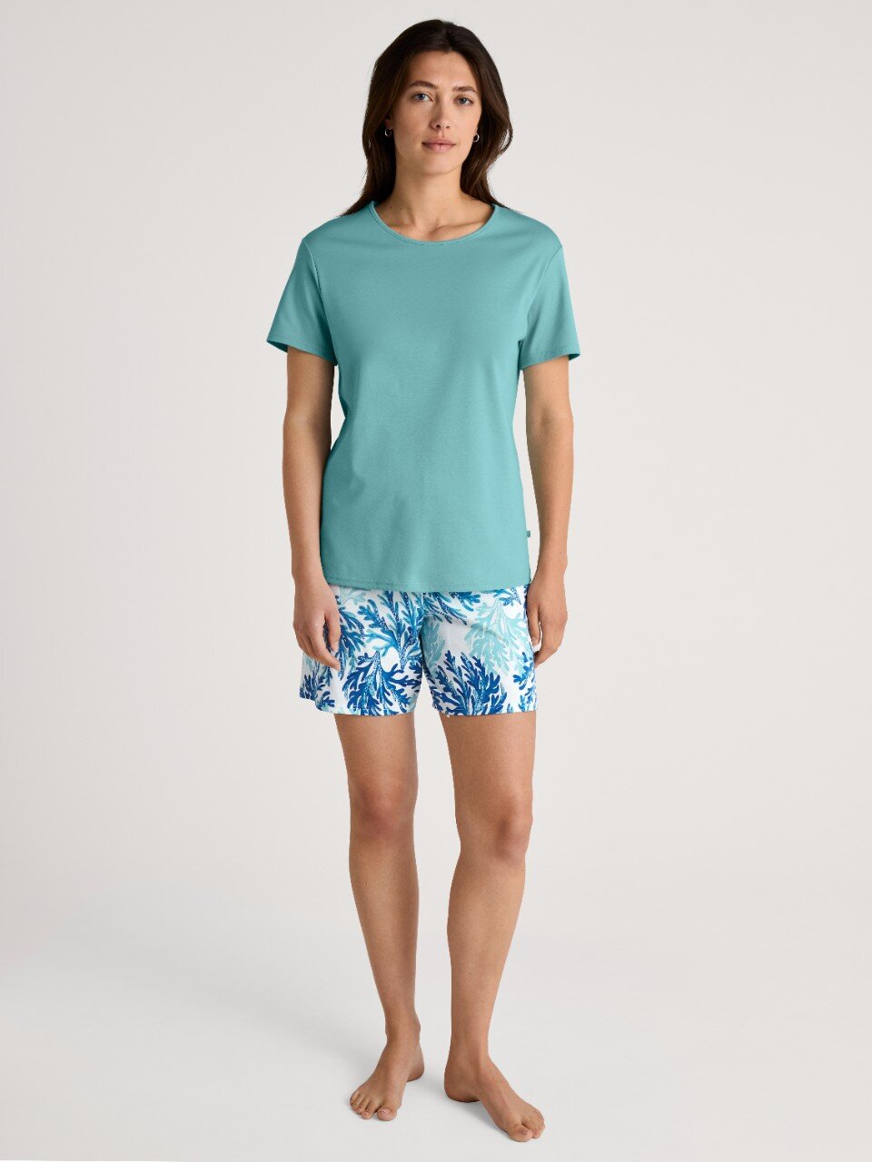 Calida Damen Kurzpyjama 44557 Ice Green