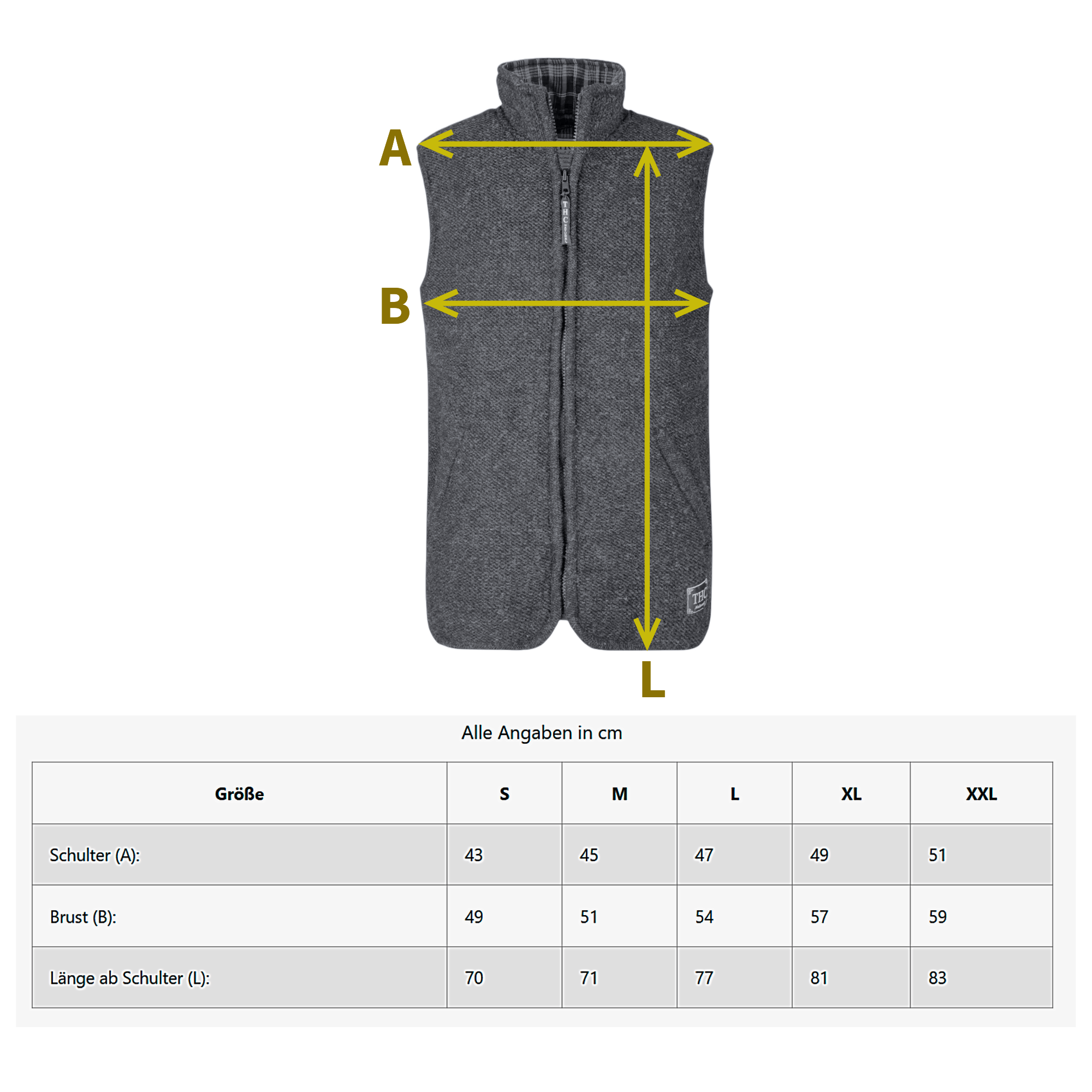Groessentabelle-Strickweste