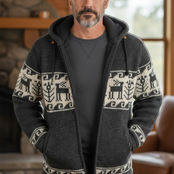 THC Schafwoll Strickjacke 606 KI-Generiert Model 2 THC Schafwoll Strickjacke 606 KI-Generiert Model 2