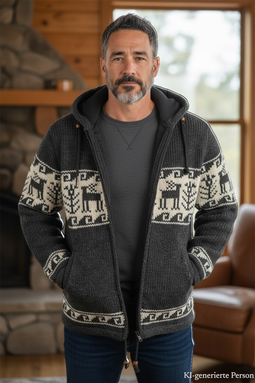 THC Schafwoll Strickjacke 606 KI-Generiert Model 2 THC Schafwoll Strickjacke 606 KI-Generiert Model 2