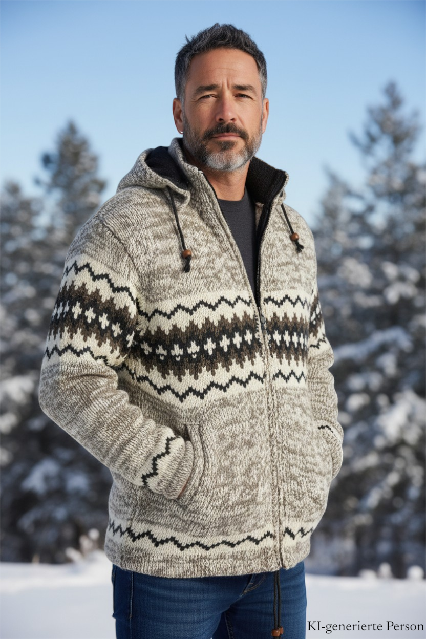 THC Schafwoll Strickjacke 608 KI-Generiert Model 2 THC Schafwoll Strickjacke 608 KI-Generiert Model 2