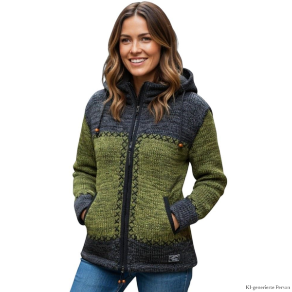 THC Schafwoll Strickjacke 520 KI-Generiert Model 1