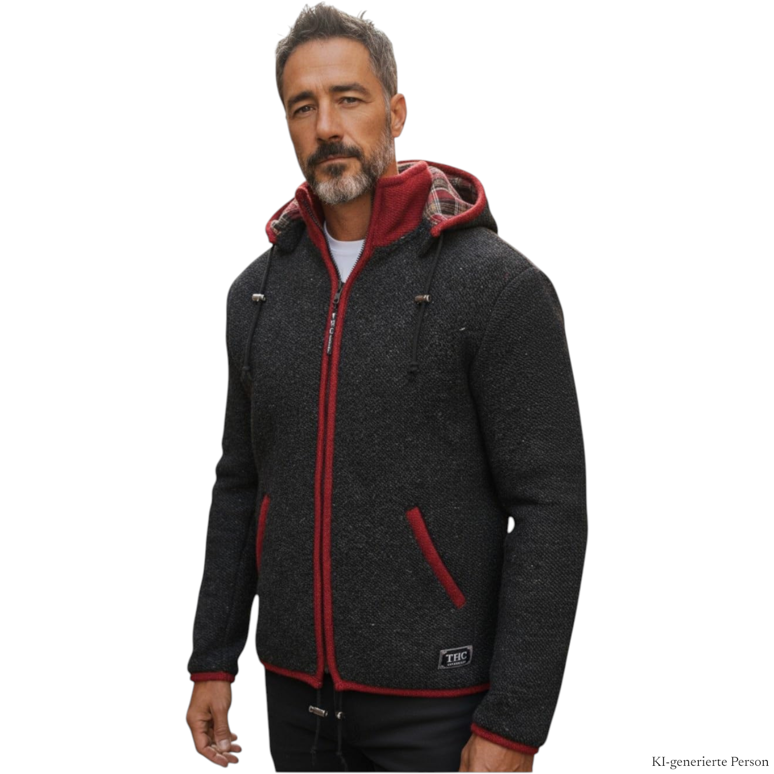 THC Schafwoll Strickjacke 839 KI-Generiert Model 1