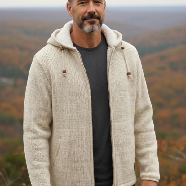 THC Schafwoll Strickjacke 623 KI-Generiert Model 1
