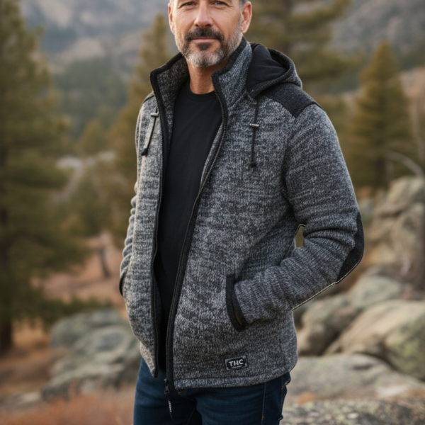 THC Schafwoll Strickjacke 809 KI-Generiert Model 1